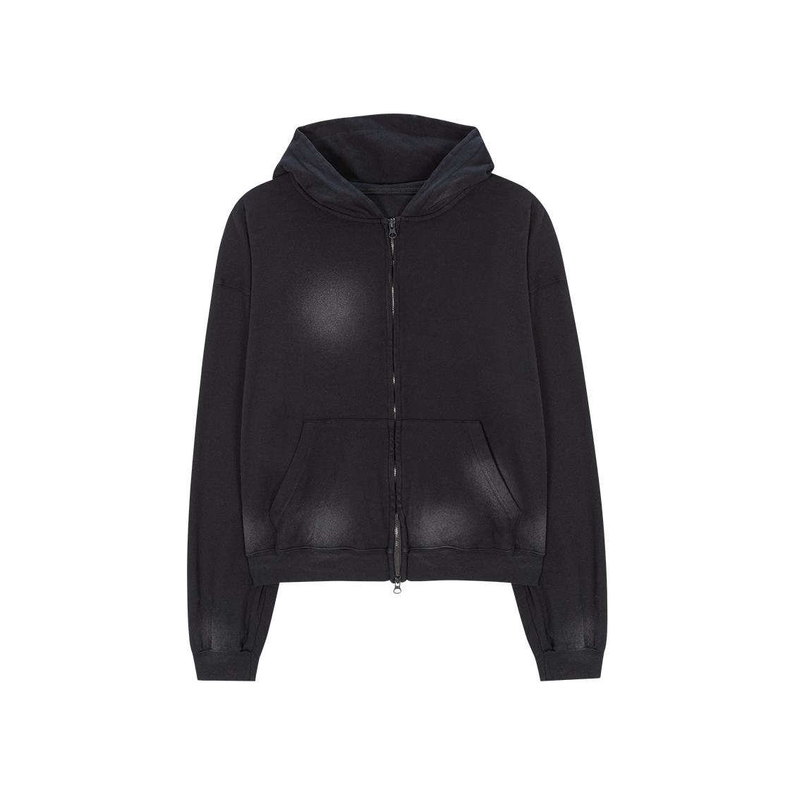 런던파퓸스 썰퍼 워시드 후디 집업 블랙