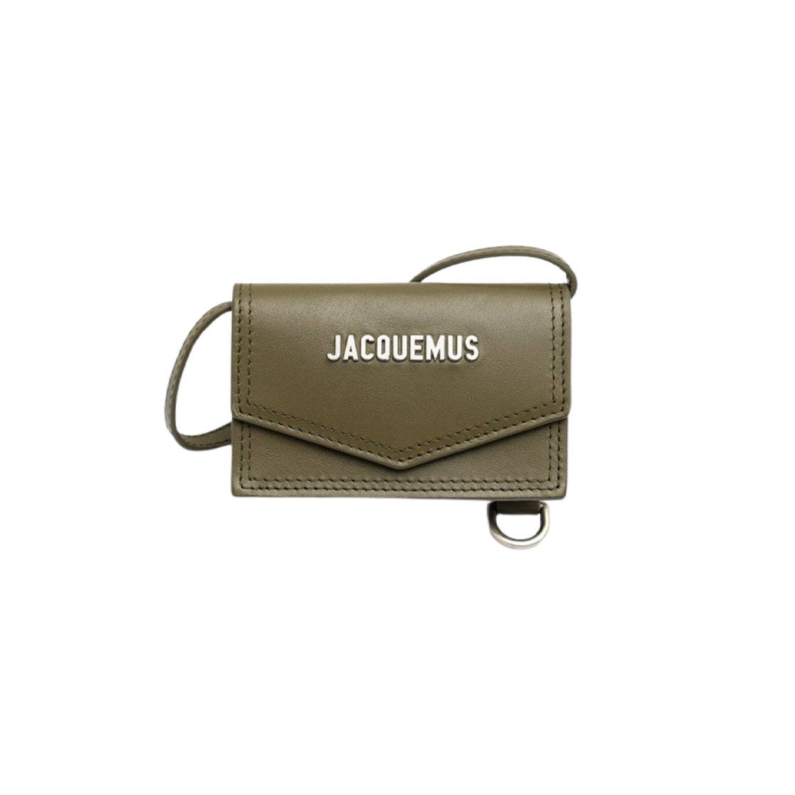 216SL004-3061-560 Jacquemus Le Porte Azur Envelope Neck Pouch Khaki