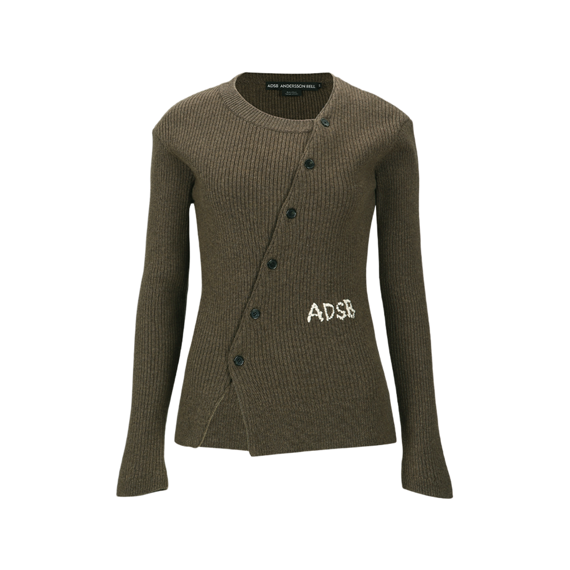 atb1400w(BROWN) ADSB Andersson Bell Hand Stitched Basic Cardigan Brown