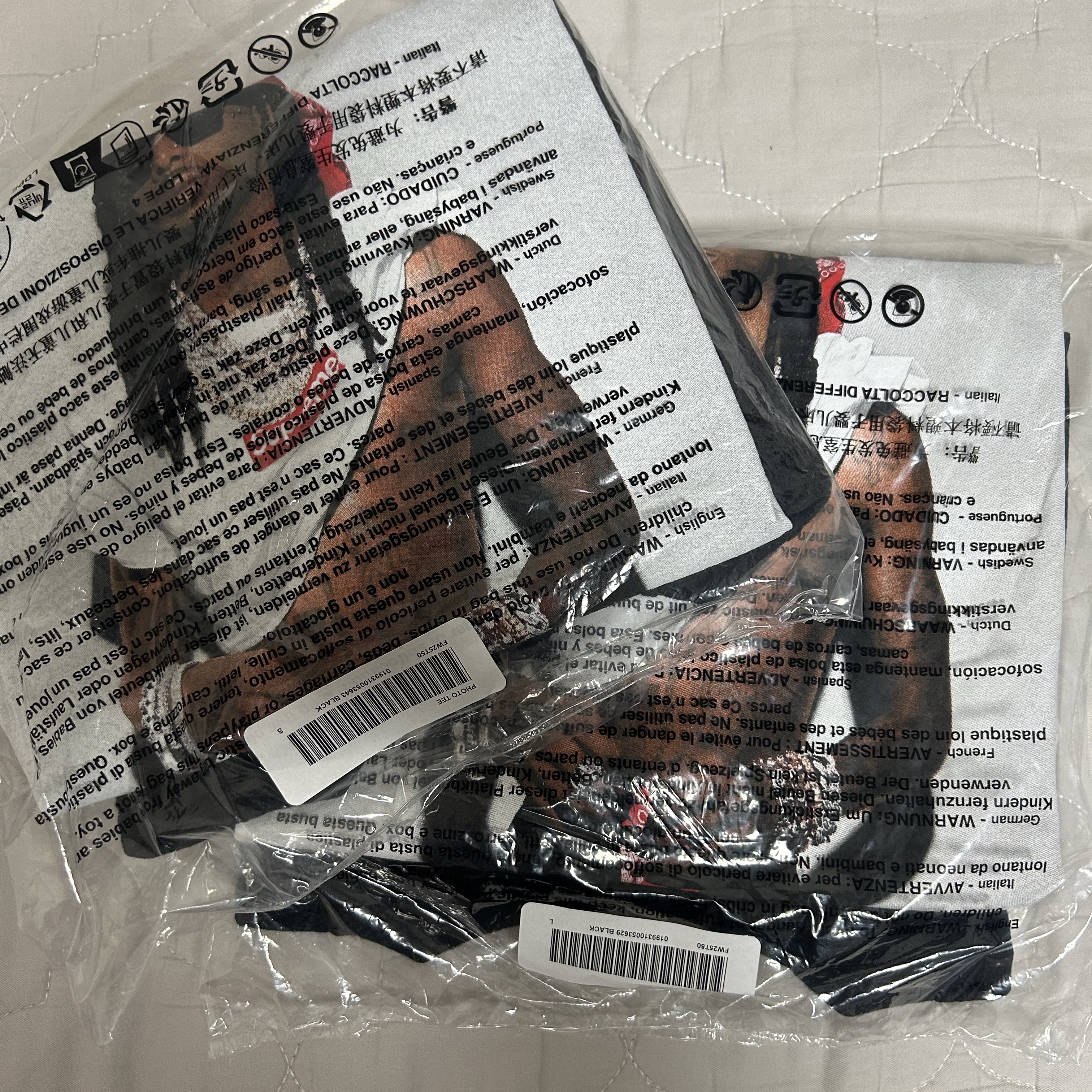 Supreme Playboi Carti T-Shirt Black - 25FW 착용 스타일