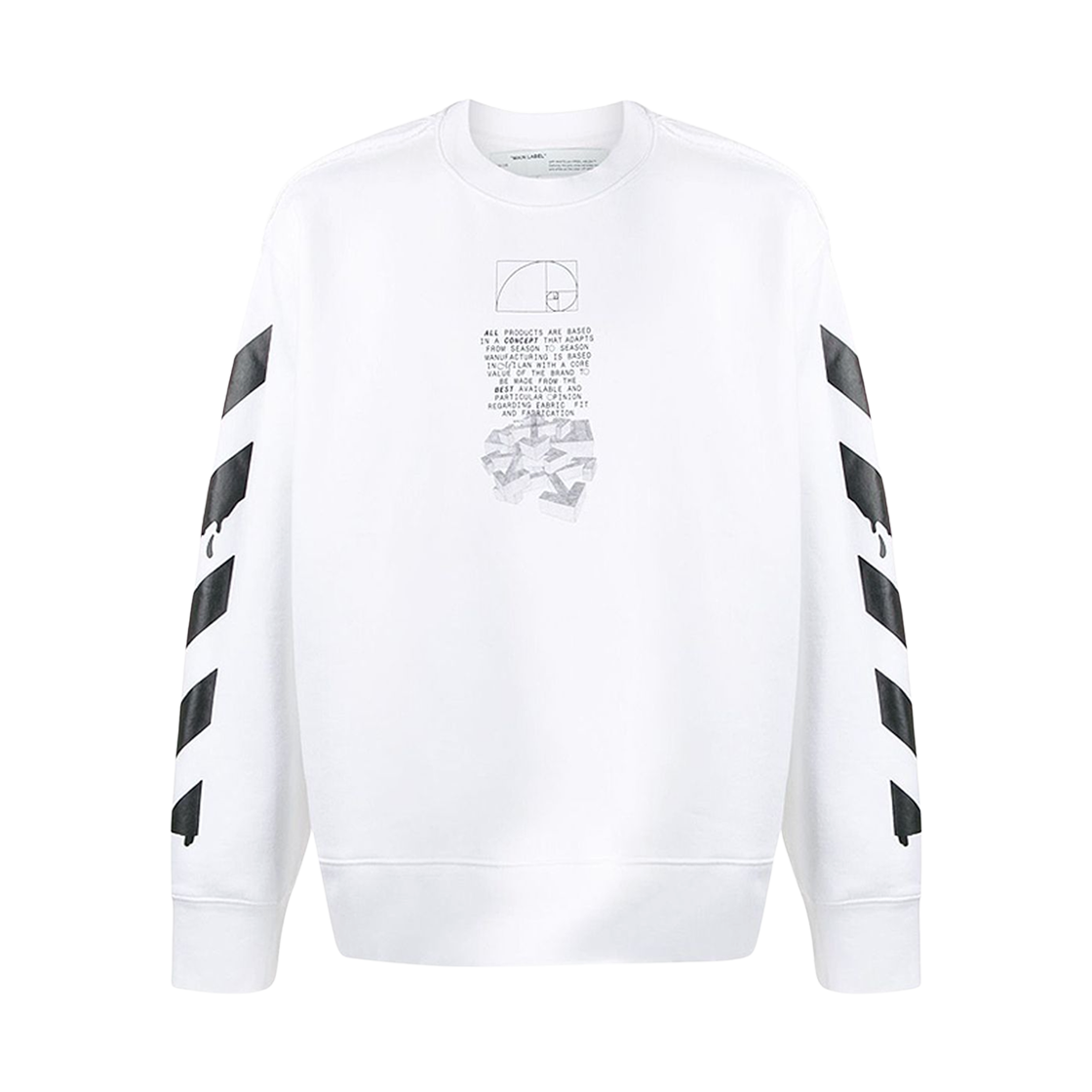 오프화이트 드리핑 애로우 인콤프 스웨트셔츠 화이트 | Off-White | KREAM