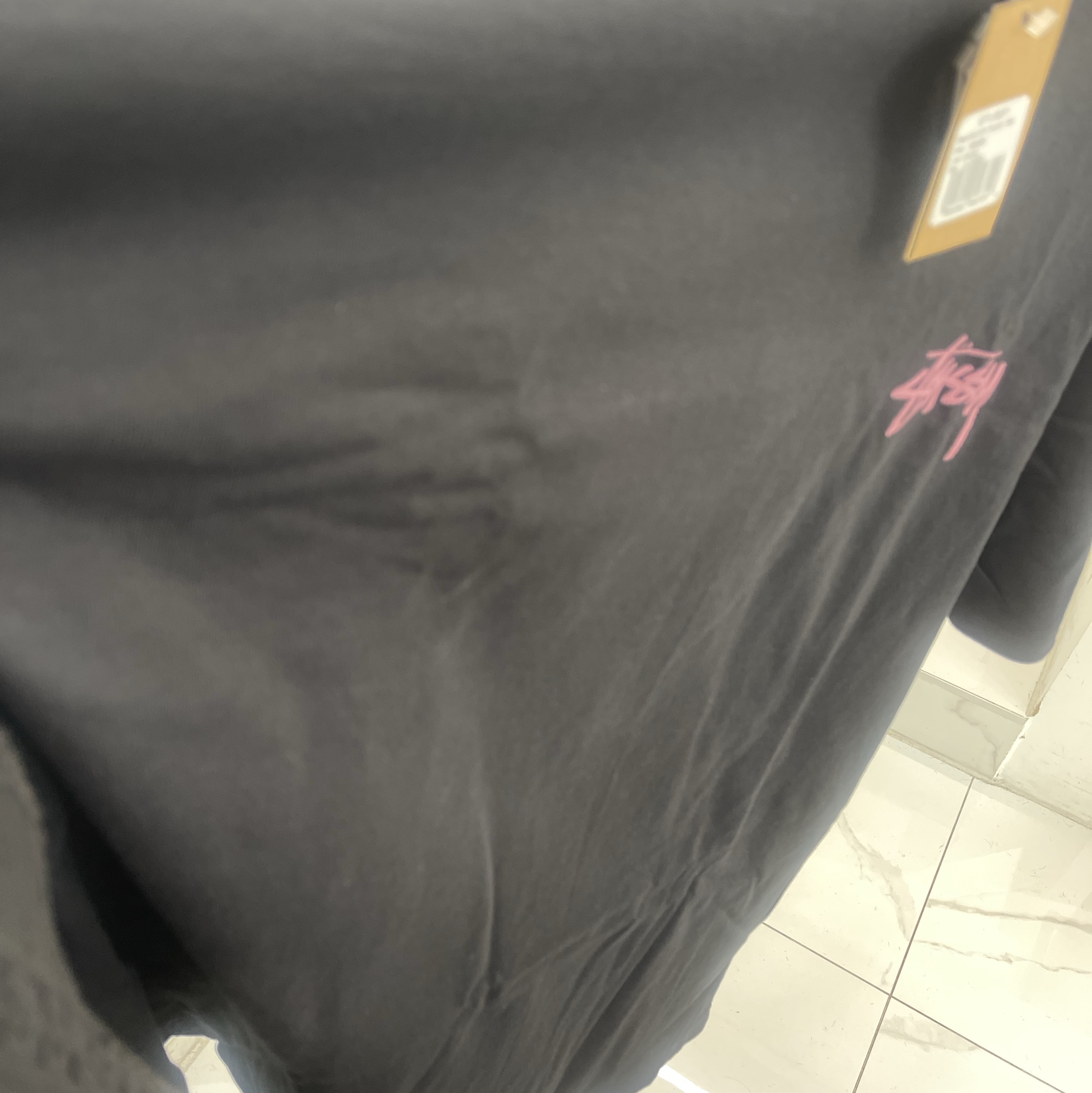 Stussy Skate Tough T-Shirt Black 착용 스타일