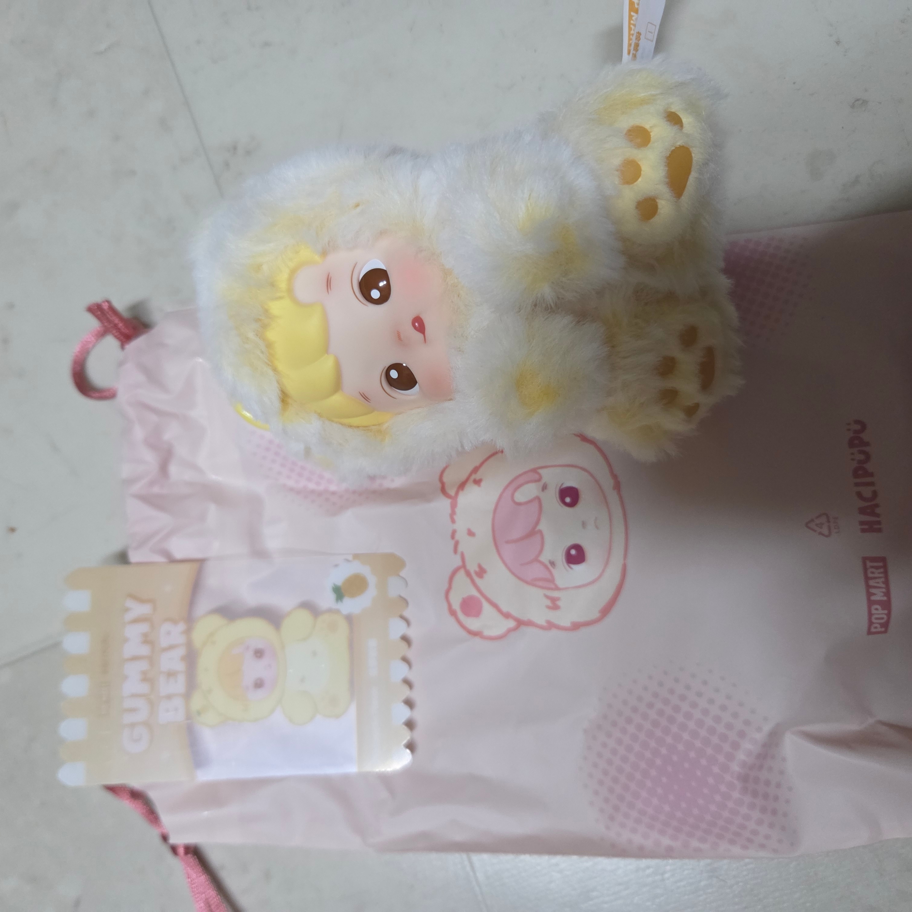 Pop Mart Hacipupu Gummy Bear Series Vinyl Plush Pendant (1 Blind Box) 착용 스타일 - 1