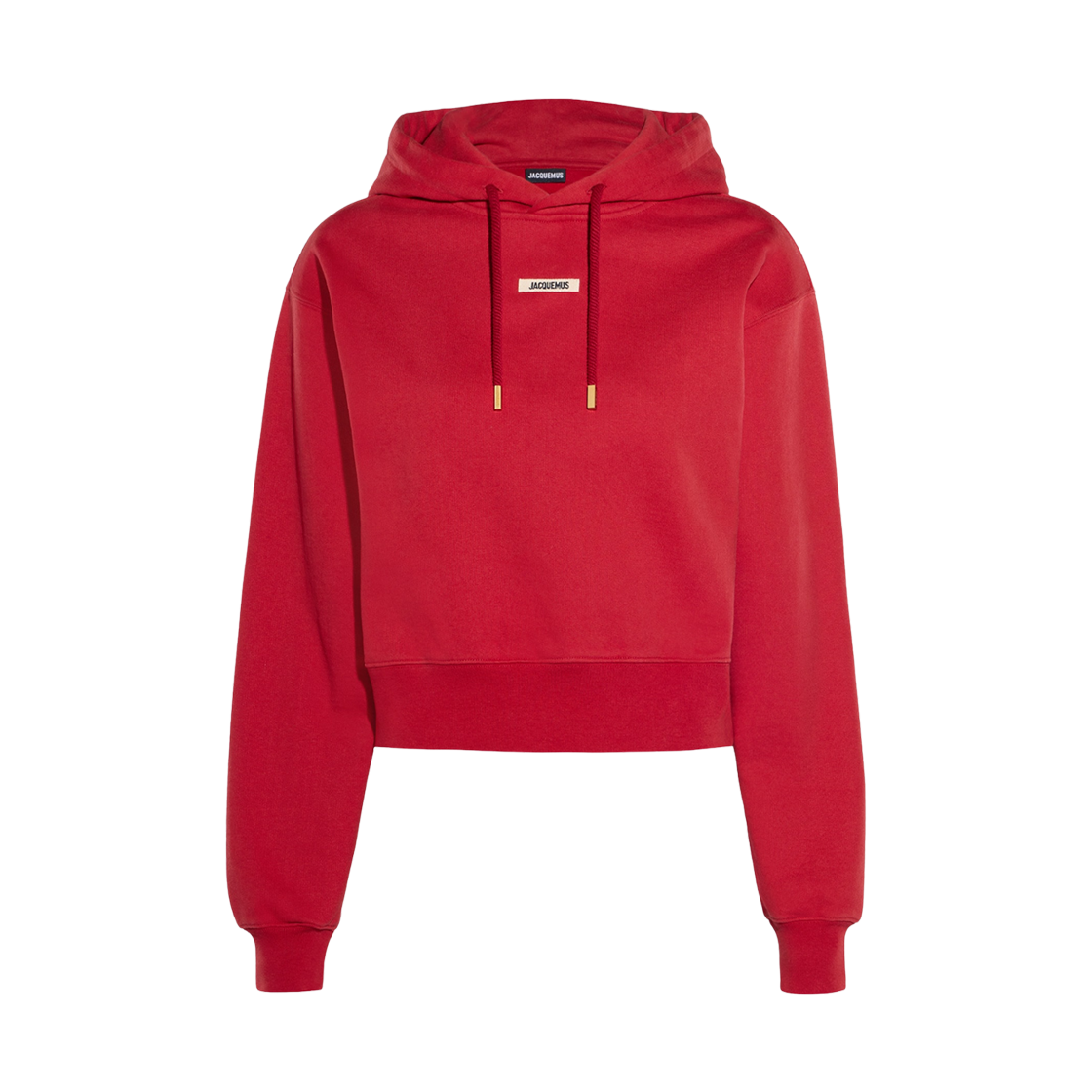 (W) 자크뮈스 르 스웨트셔츠 그로그랭 후드 다크 레드((W) Jacquemus Le Sweatshirt Gros Grain Hoodie Dark Red) - 1