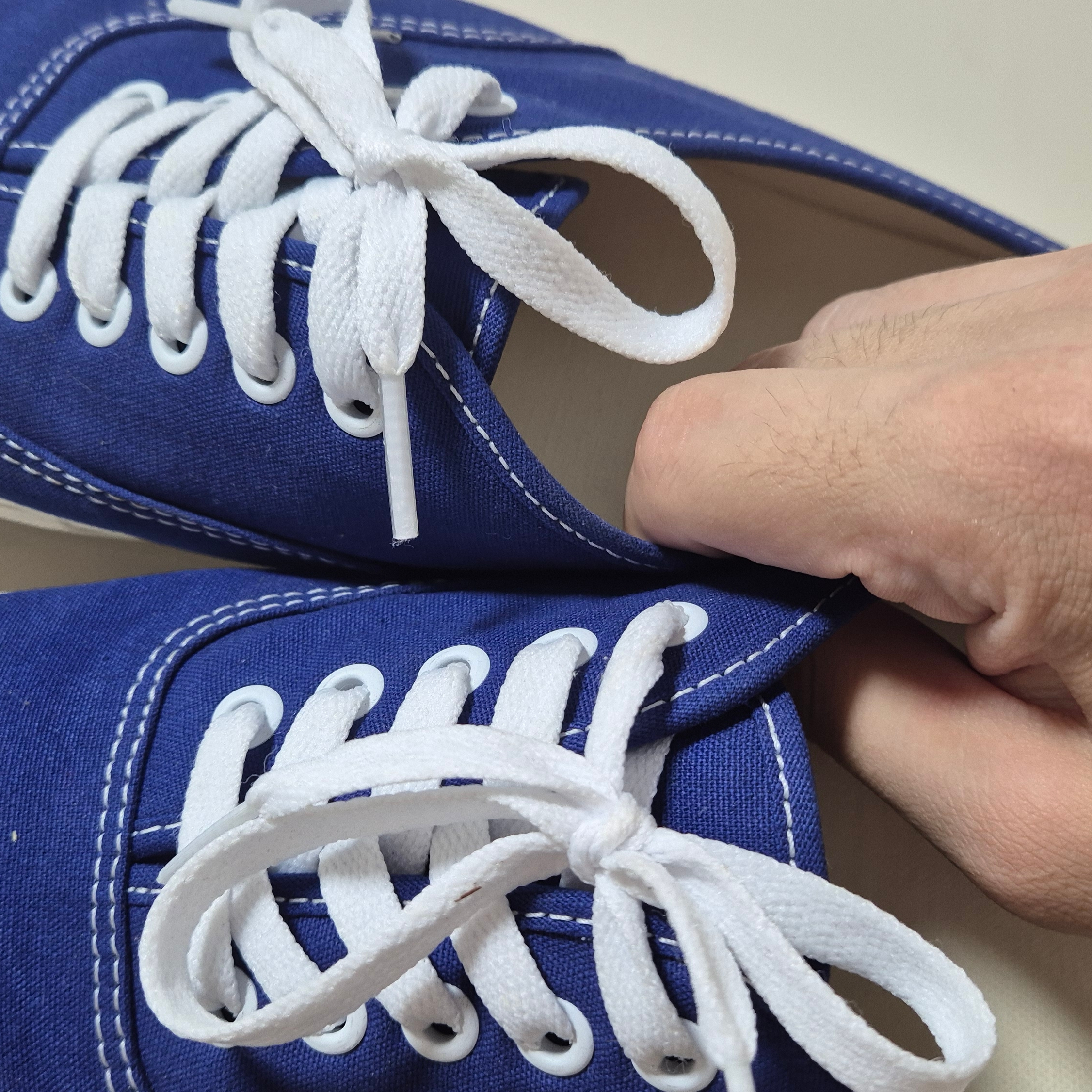 Vans Canvas Authentic Mule Blue 착용 스타일