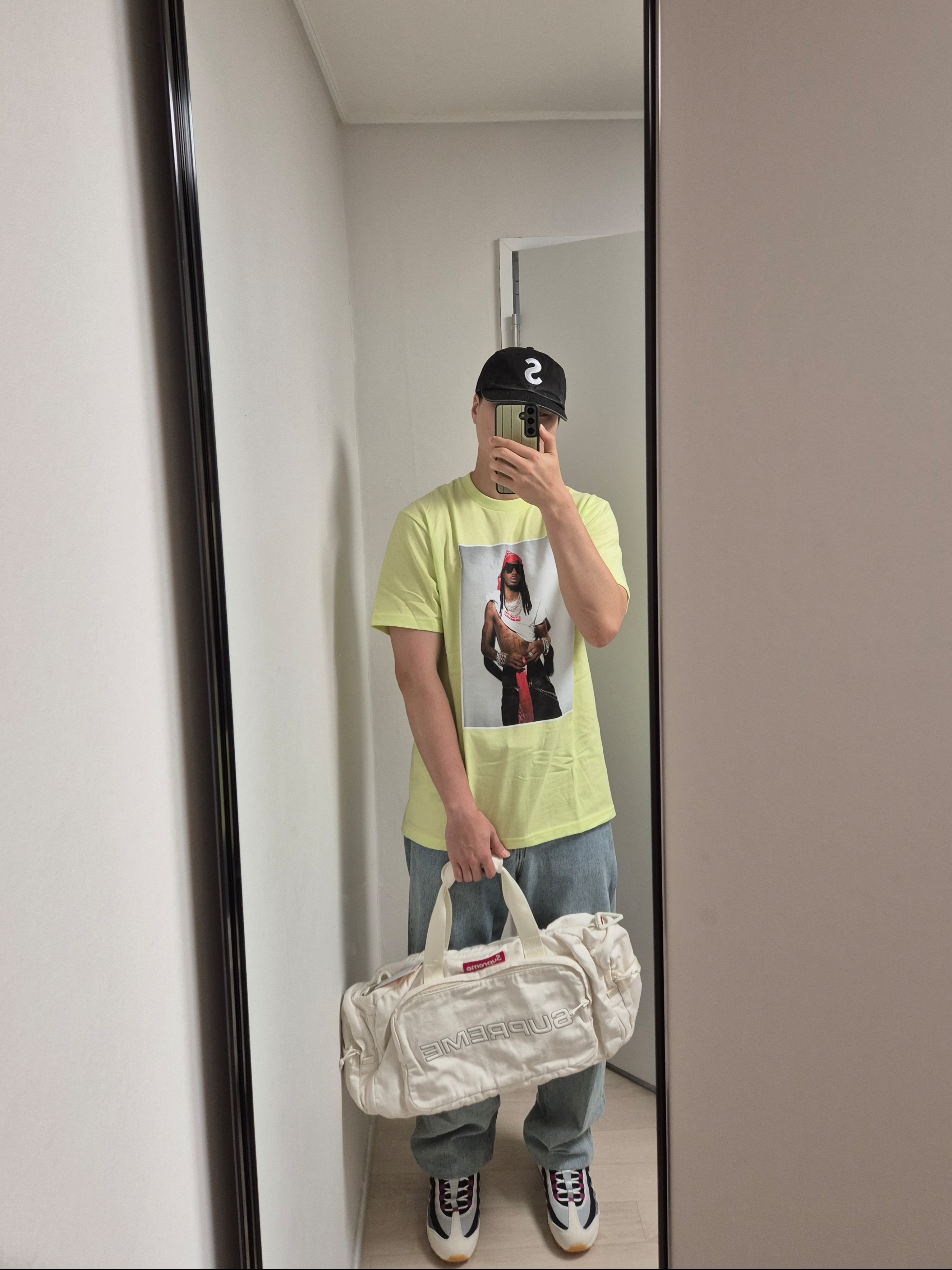 Supreme Small Box Zip Up Hooded Sweatshirt Pine - 25SS, Nike SB Air Max 95 Summit White and Cactus Flower 착용 스타일 - 2
