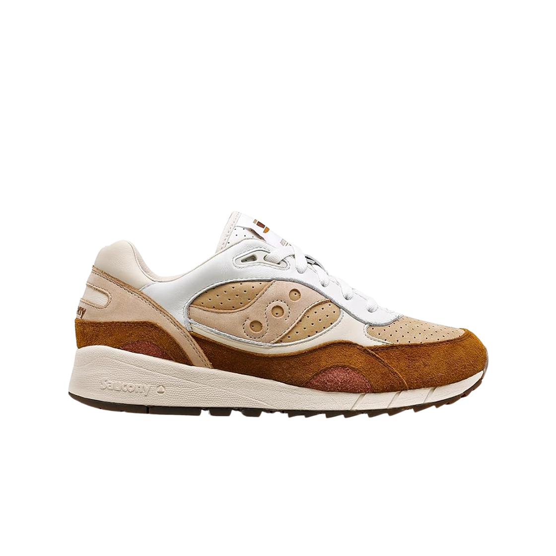 S70775-1 Saucony Shadow 6000 Cappuccino Brown White