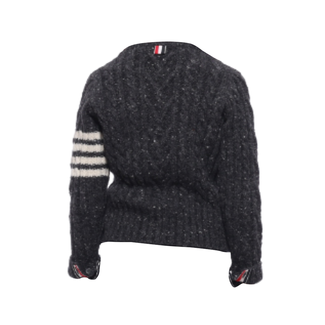 (키즈) 톰브라운 울 모헤어 트위드 니트 다크 그레이((Kids) Thom Browne Wool Mohair Tweed Knit Dark Grey) - 2