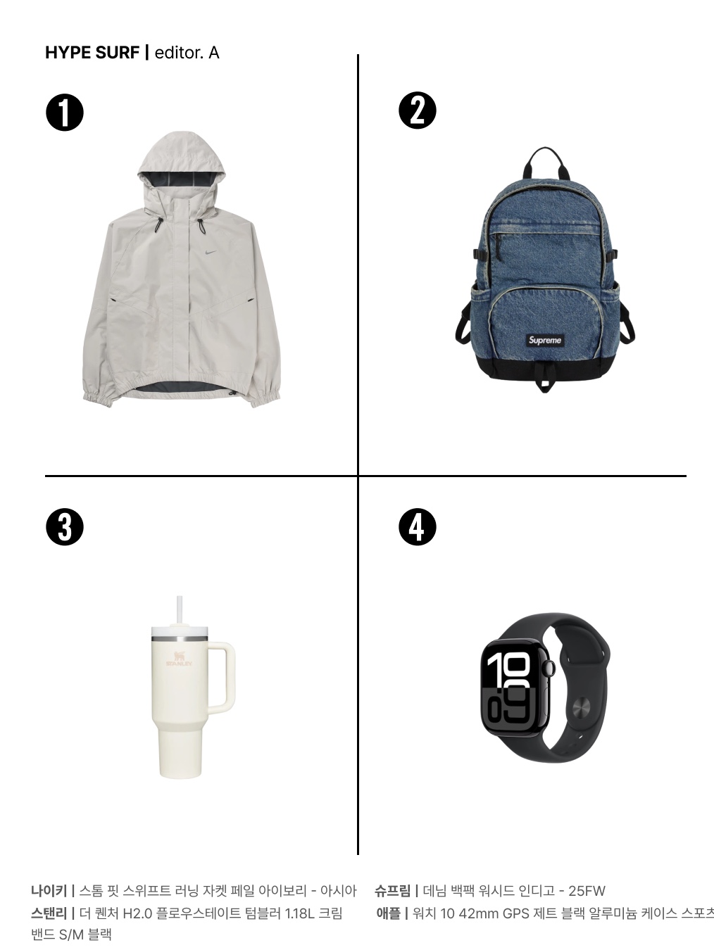 Human Made 6 Panel Twill Cap Navy, A.P.C. Ninon Tote Bag Black 착용 스타일 - 5