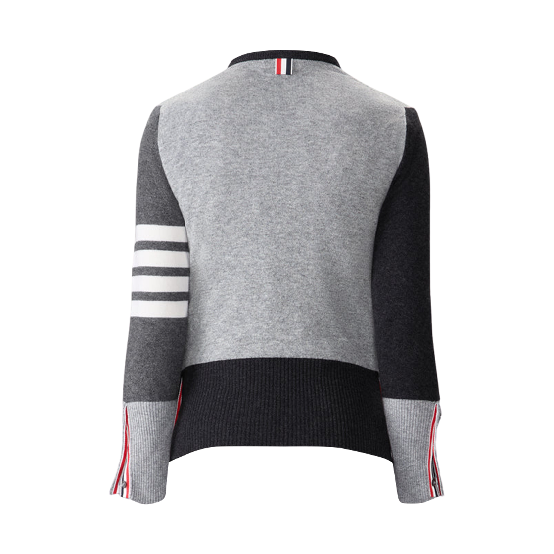 (W) 톰브라운 펀믹스 캐시미어 사선 풀오버 토날 그레이((W) Thom Browne Fun-mix Cashmere 4-Bar Pullover Tonal Grey) - 2