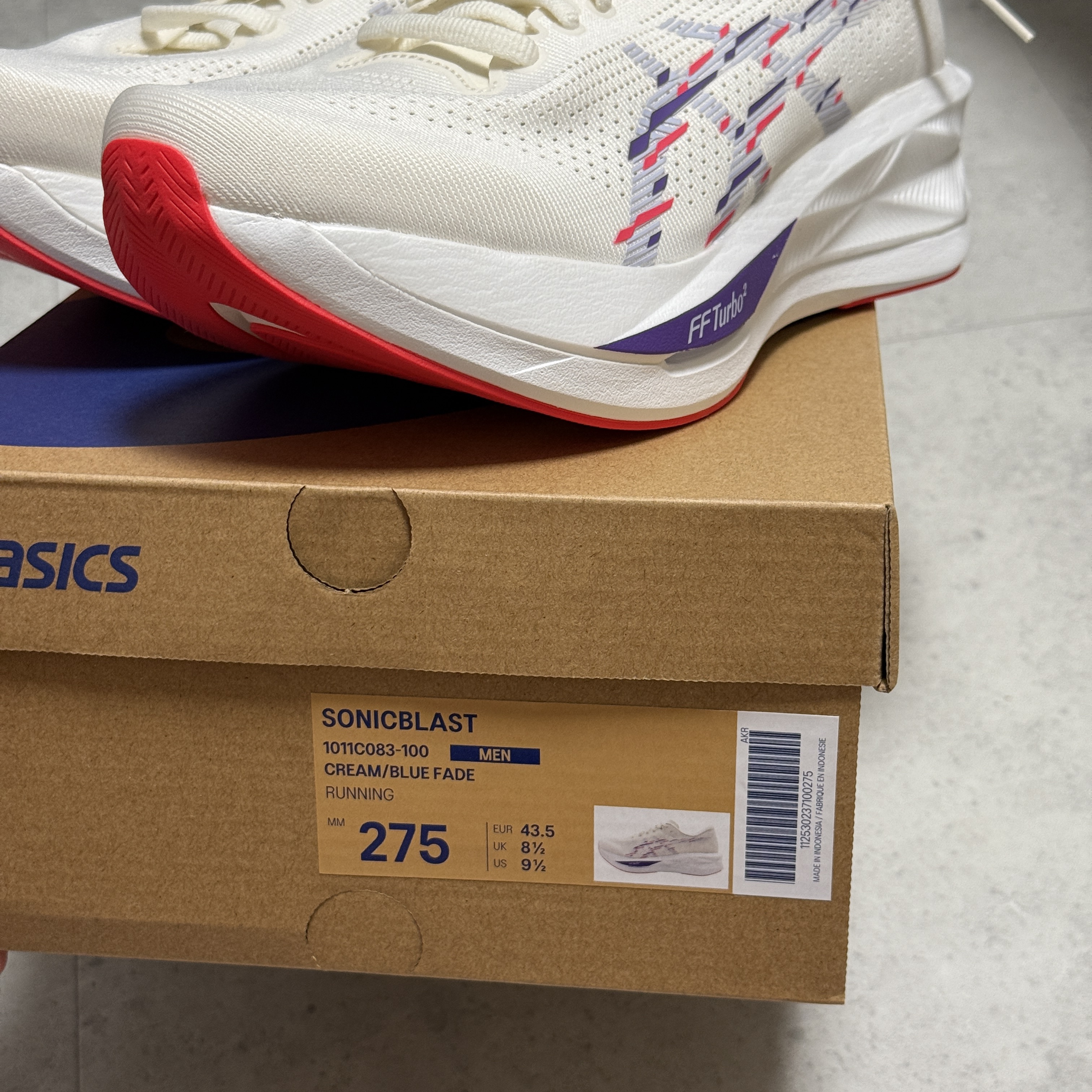 Asics Sonicblast Cream Blue Fade 착용 스타일 - 6