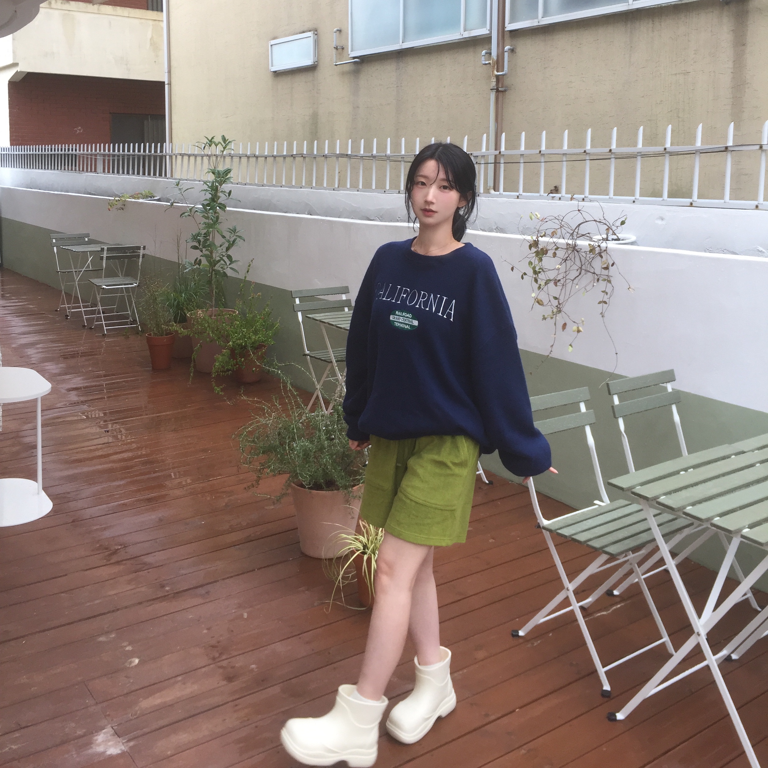 (W) Rockfishweatherwear Hayden Boots Cream 착용 스타일 - 4