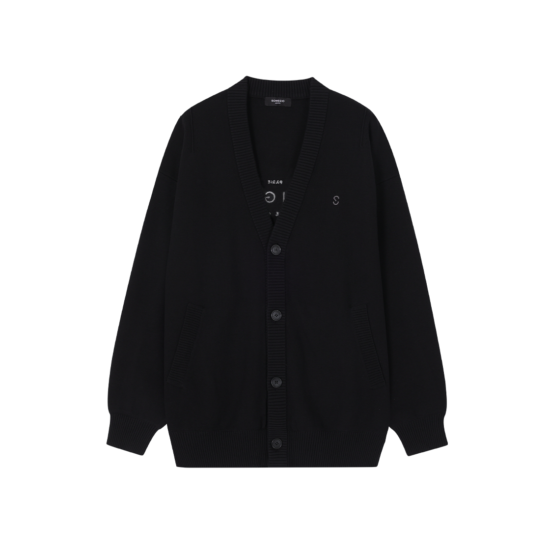 송지오옴므 오리진 파리 볼륨 가디건 블랙
