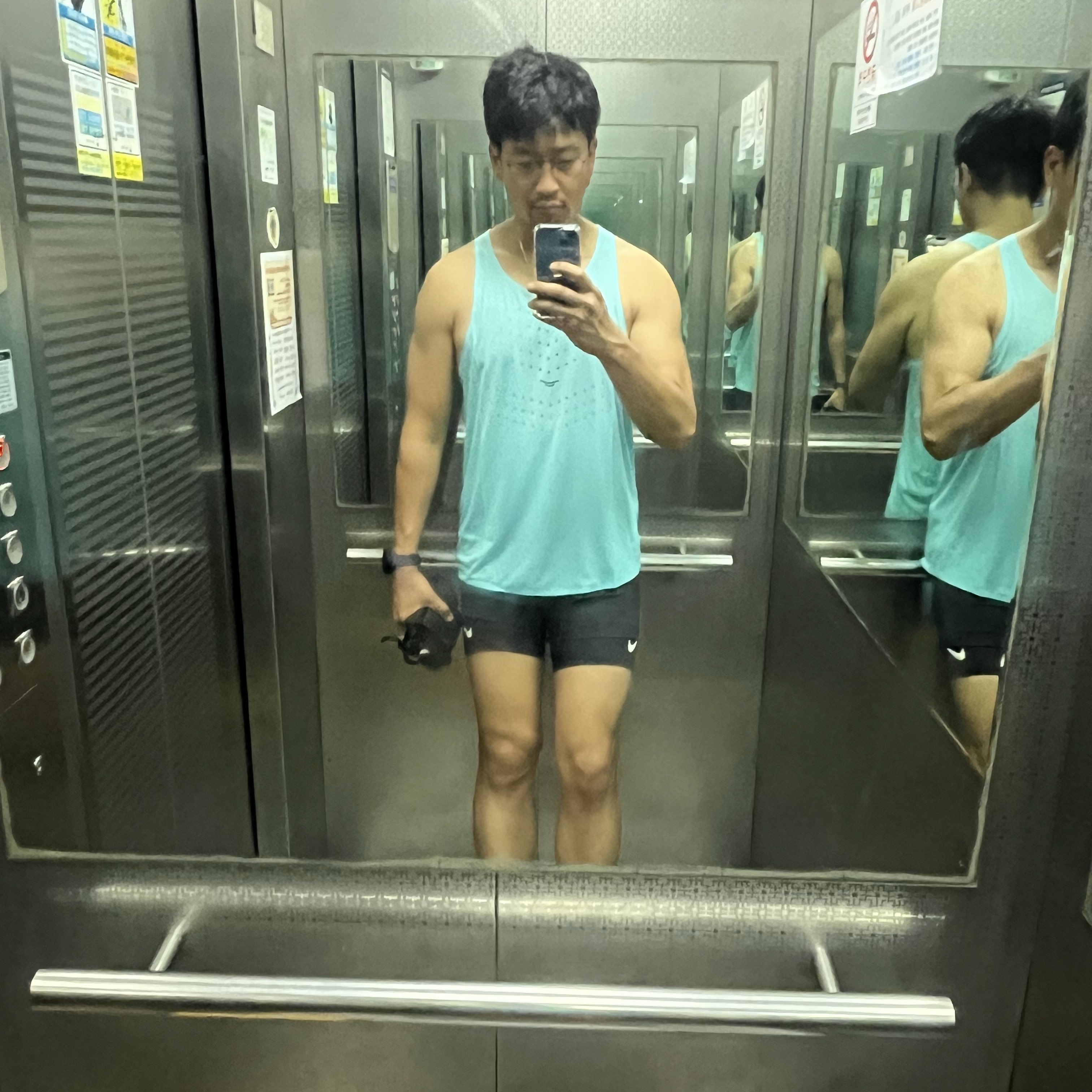 Nike Dri-Fit ADV Aeroswift Running Half Tights Black - Asia 착용 스타일