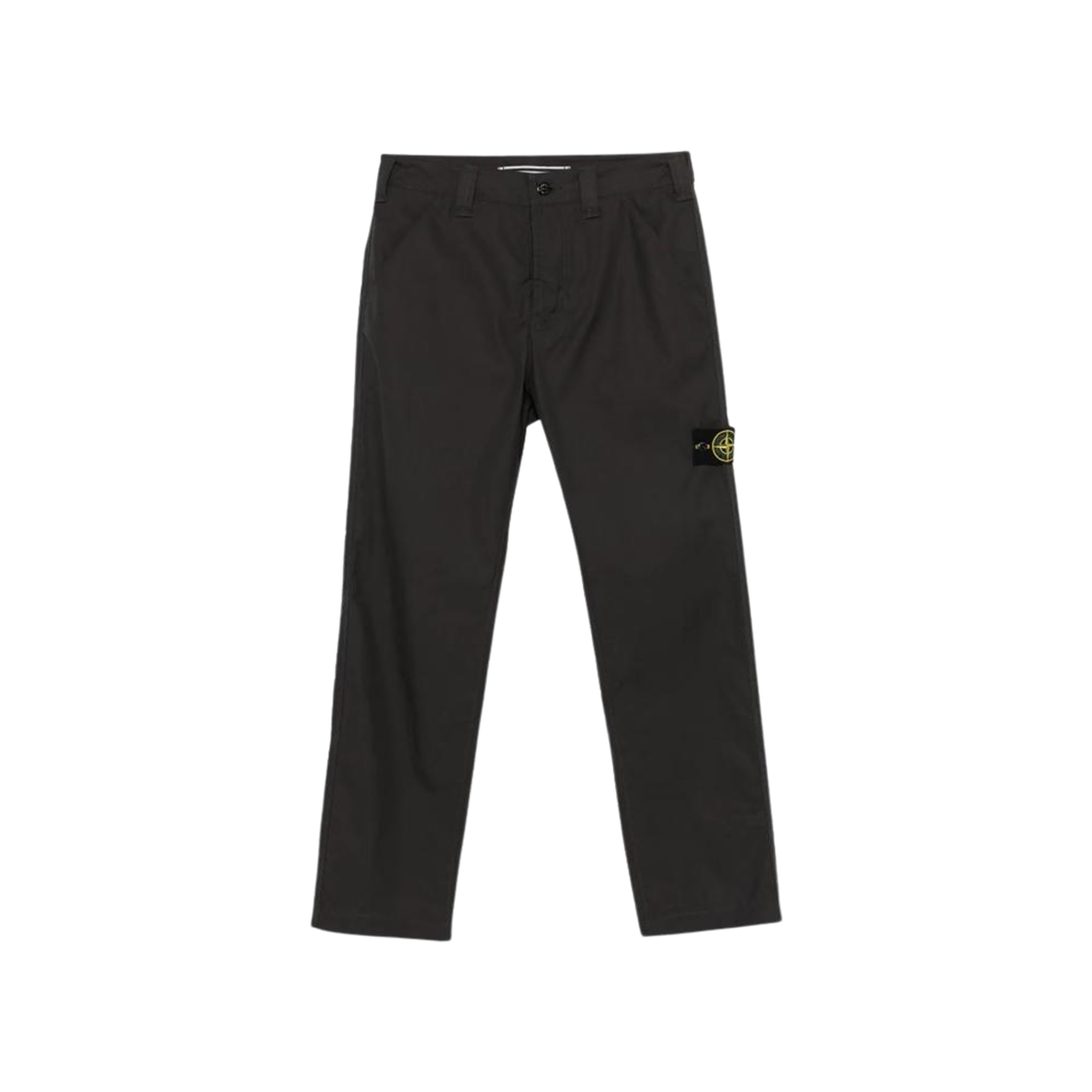 K1S1531000-15S0011-V0065 Stone Island 3100015 Supima Cotton Canvas Non-Aqueous Dyeing Technology Regular Fit Chino Trousers with Pockets Charcoal Grey - 25SS