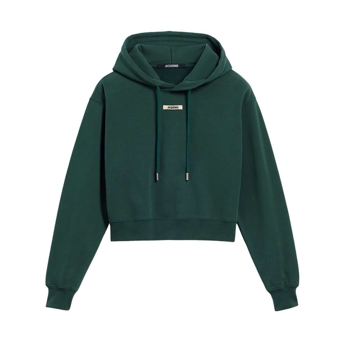 (W) 자크뮈스 르 스웨트셔츠 그로그랭 후드 다크 그린 2((W) Jacquemus Le Sweatshirt Gros Grain Hoodie Dark Green 2)