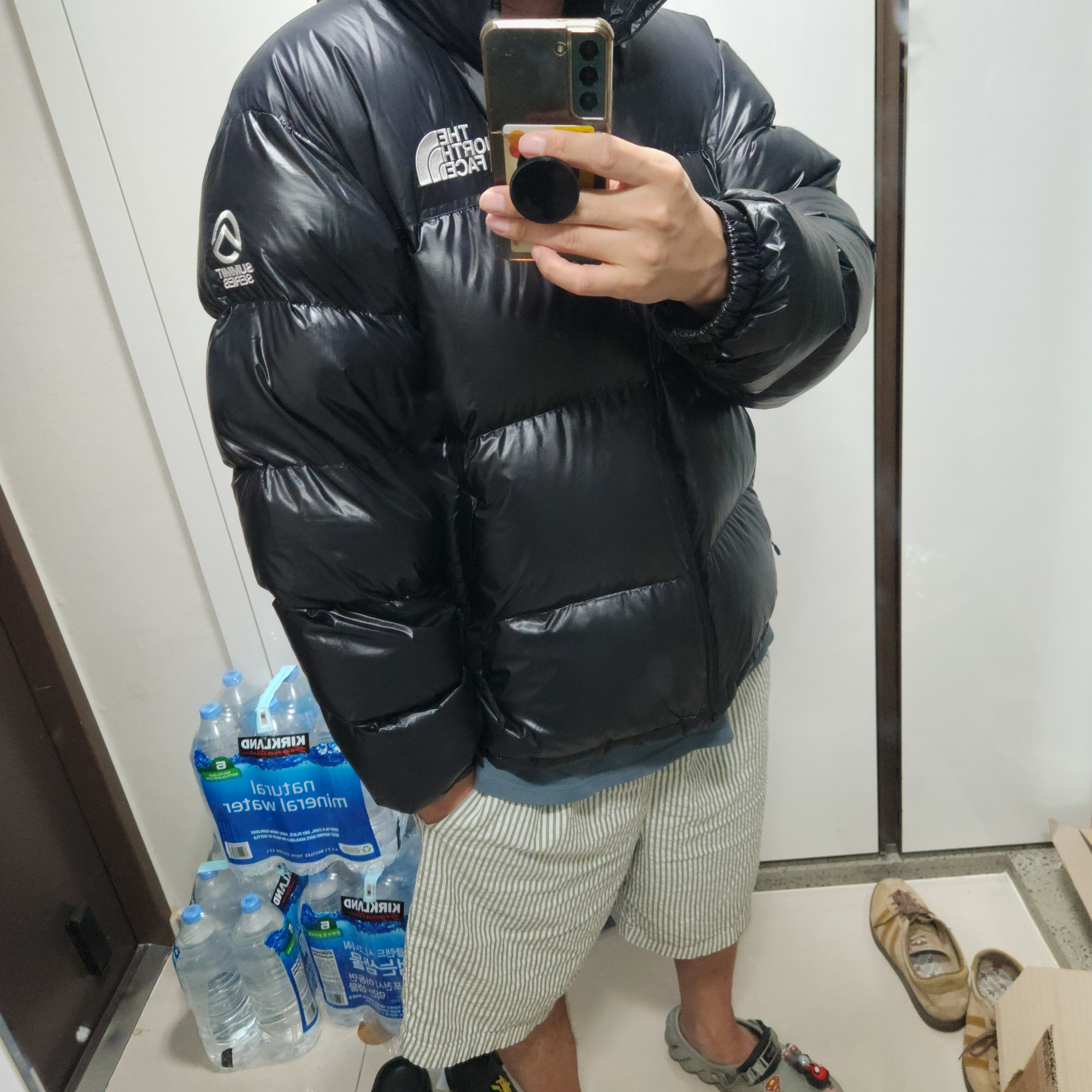 The North Face Quantum Nuptse RDS Jacket Black 착용 스타일 - 3