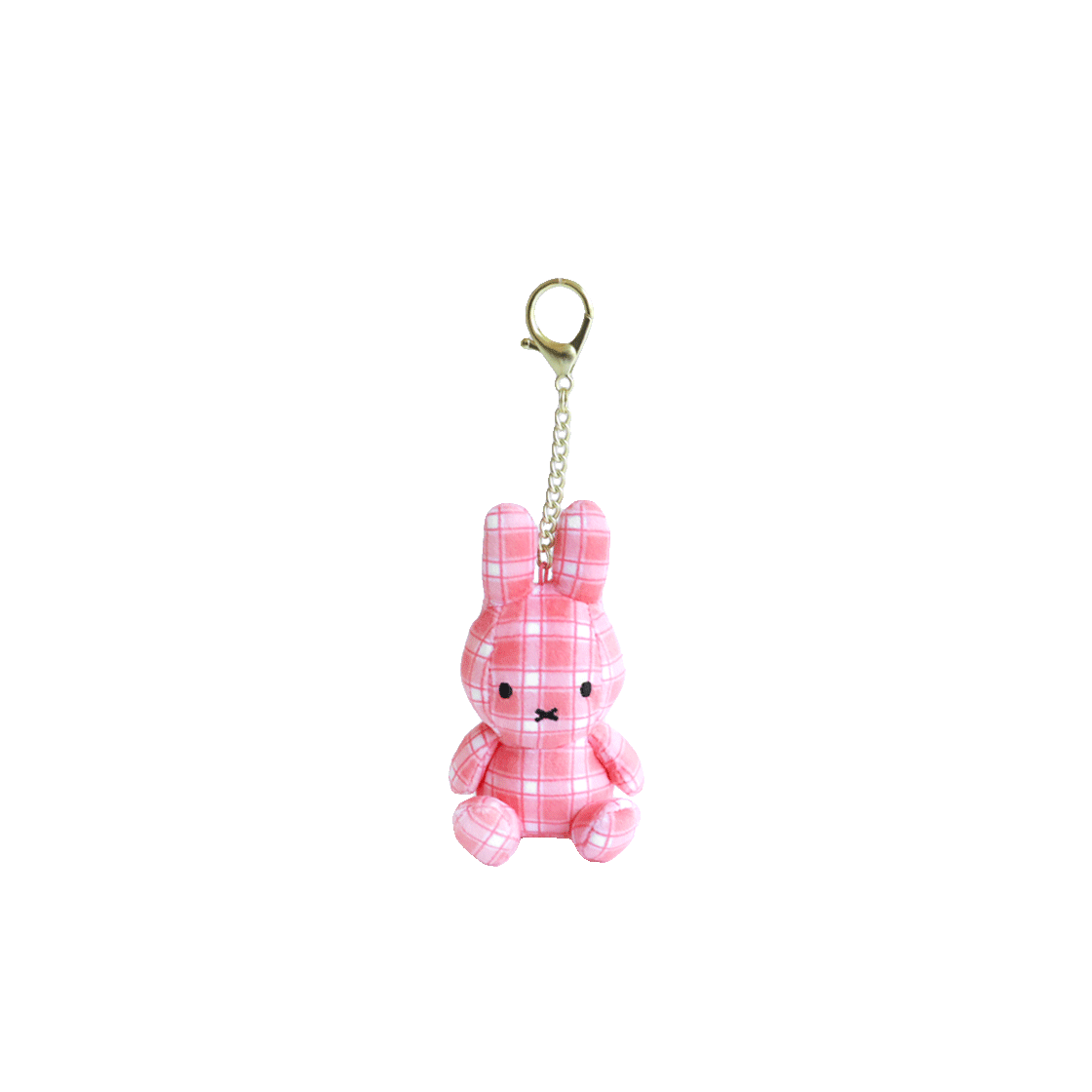 매니어리틀 미피 핑크체크 키링(Many a Little MIFFY keychain Pink Check Pattern)