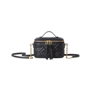 Fendi Vanity Nappa Leather Mini Bag with FF Motif Black
