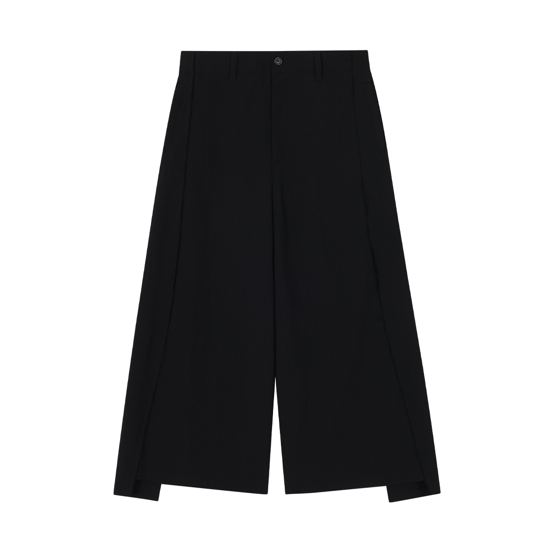 SH5PT704BK SONGZIO COLLECTION Asymmetric Cut Crop Wide Pants Black