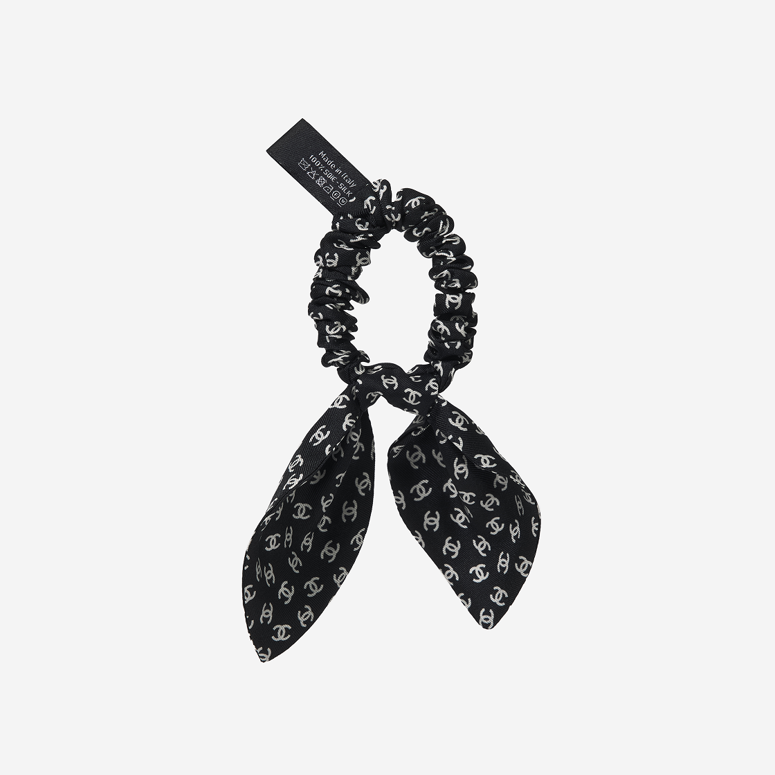 (W) 샤넬 헤어 액세서리 실크 트윌 & 블랙 화이트((W) Chanel Hair Accessory Silk Twill & Black White) - 2