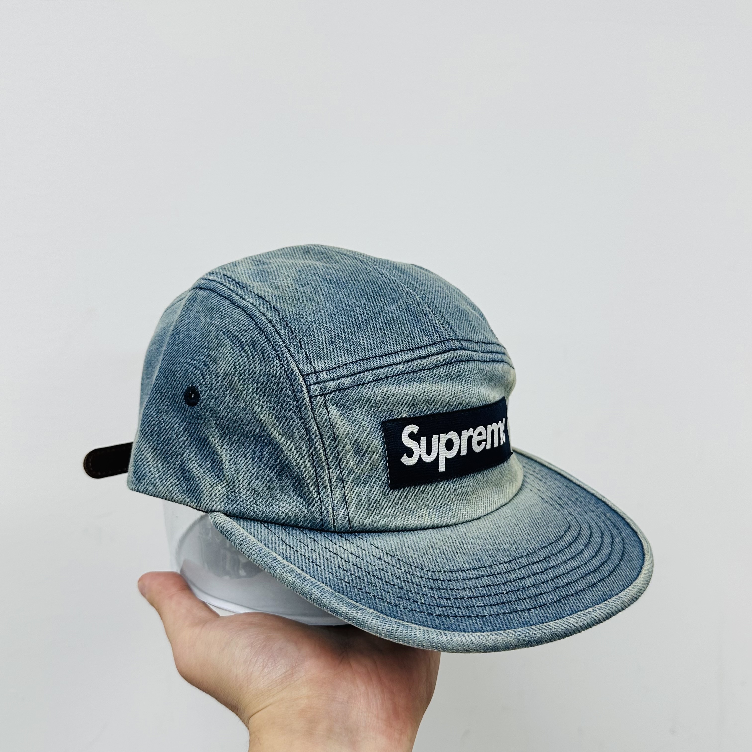 Supreme Washed Chino Twill Camp Cap Denim - 25FW 착용 스타일 - 1