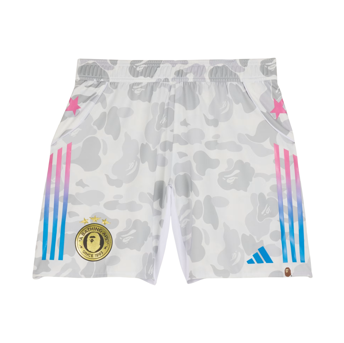 아디다스 x 베이프 FB 쇼츠 화이트 - US 사이즈(Adidas x BAPE FB Shorts White - US Sizing) - 1