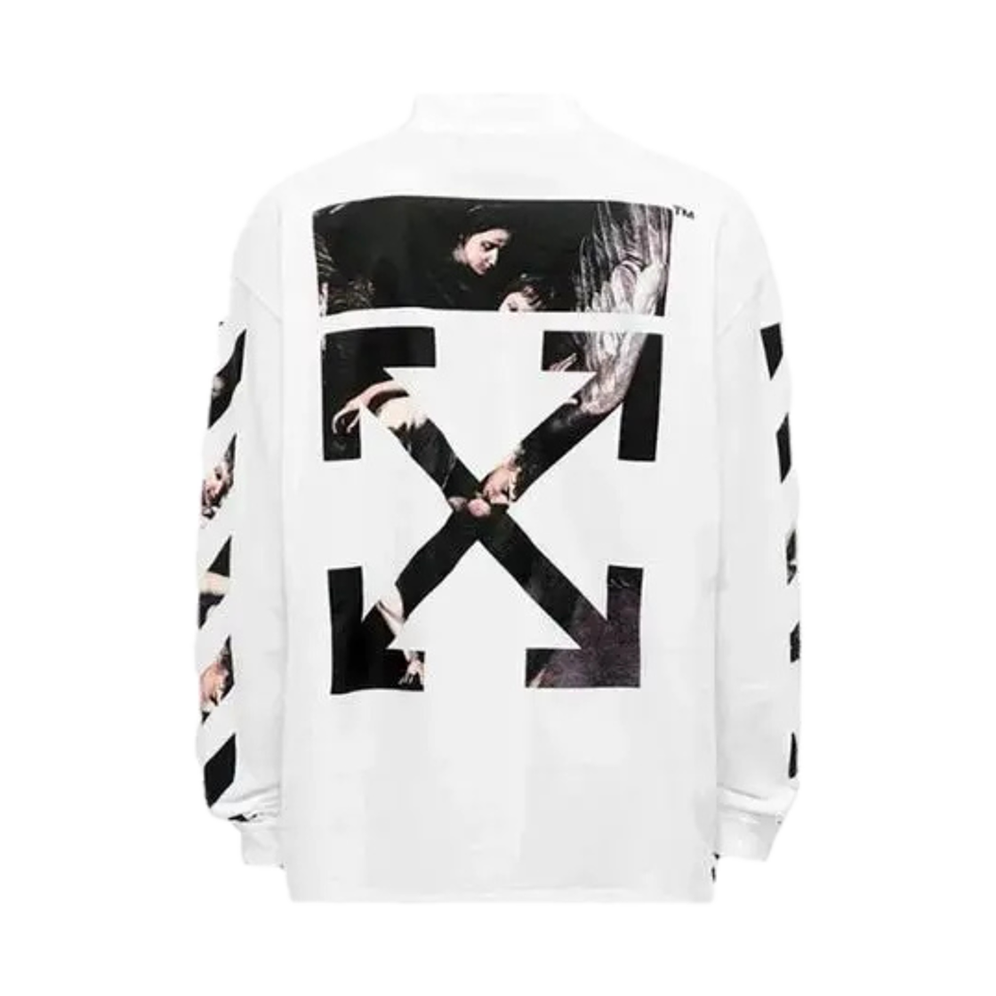 오프화이트 드리핑 애로우 오버 모크넥 롱슬리브 티셔츠 화이트 멀티컬러(Off-White Dripping Arrow Over Mockneck Long Sleeve T-Shirt White Multicolor) - 2