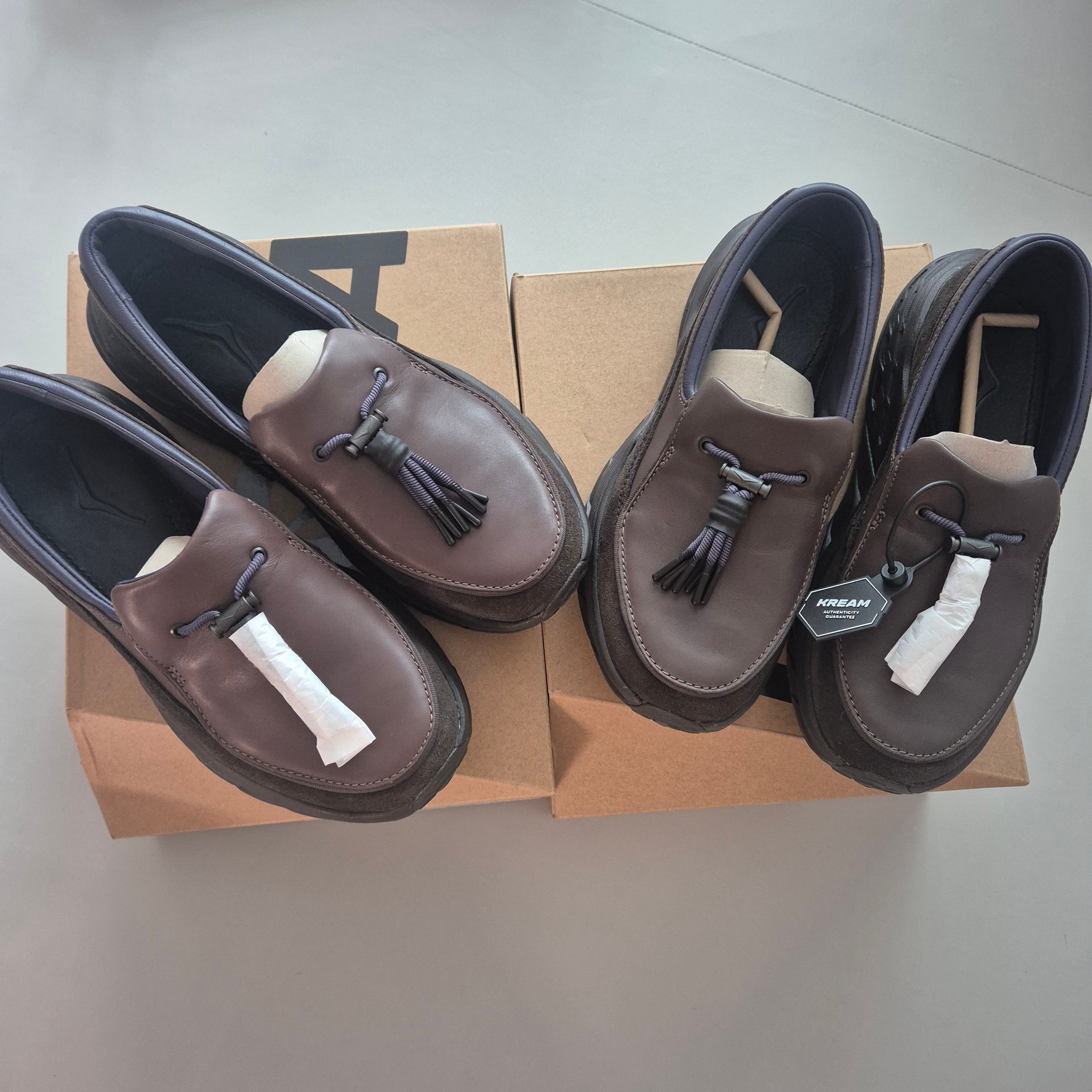 Hoka Speed Loafer Walnut Cast Iron 착용 스타일 - 2