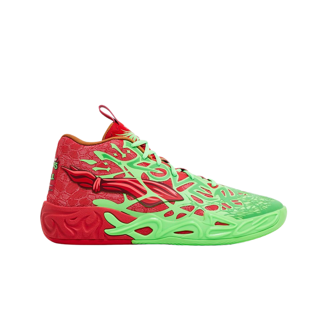 312055-01 Puma MB.04 TMNT R&D Fluro Green Pes Red