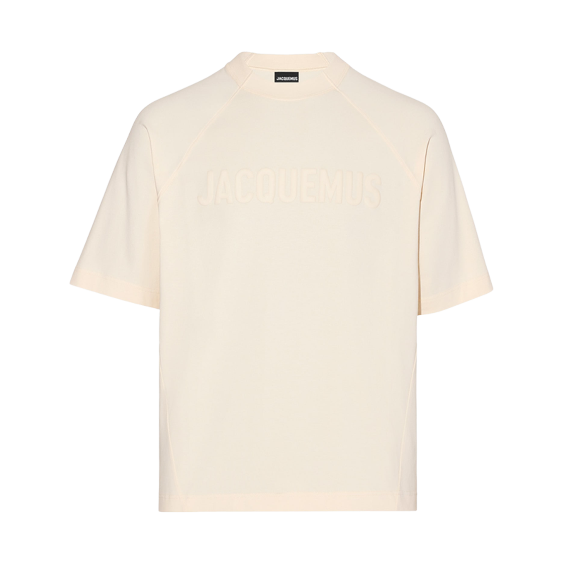 자크뮈스 르 타이포 래글런 로고 티셔츠 라이트 베이지(Jacquemus Le Typo Raglan Logo T-Shirt Light Beige) - 1