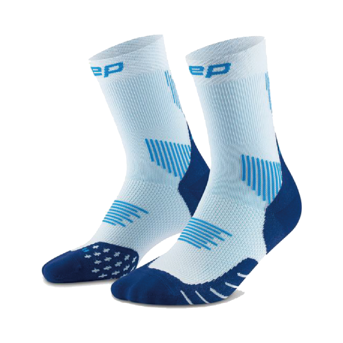 CEP 코어 런 미드컷 삭스 V5 아이스 블루 여성용(CEP Core Run Mid Cut Socks V5 Ice Blue Women)