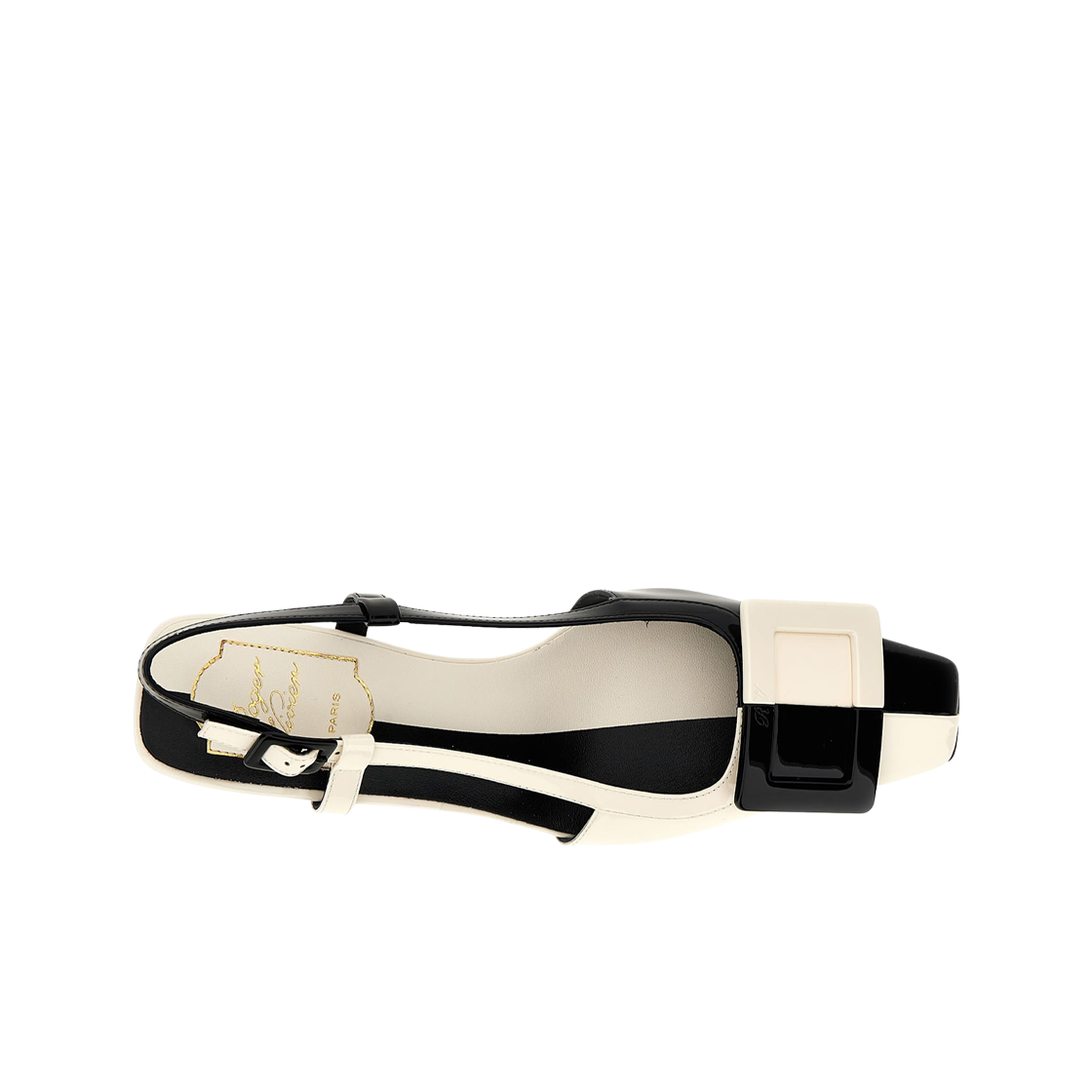 (W) 로저 비비에 벨 비비에 페이턴트 레더 슬링백 펌프스 화이트((W) Roger Vivier Belle Vivier Slingback Pumps in Patent Leather White) - 2