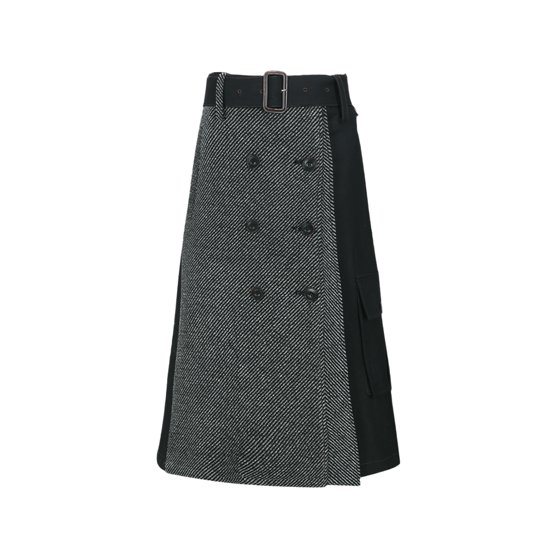 apa848w(BLACK) ADSB Andersson Bell Whitney Trench Pleats Skirt Black