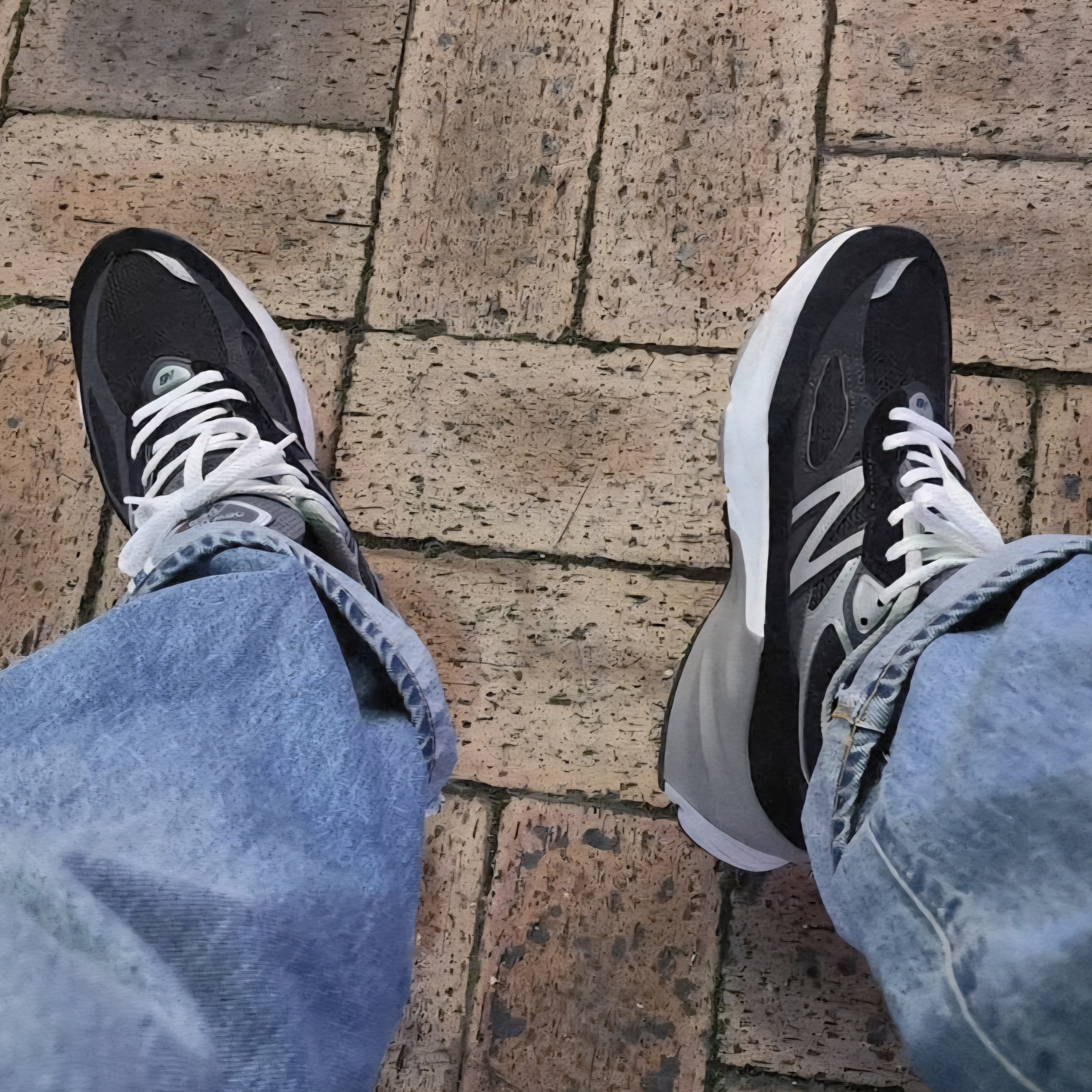 New Balance 990v6 Made in USA Black White 착용 스타일
