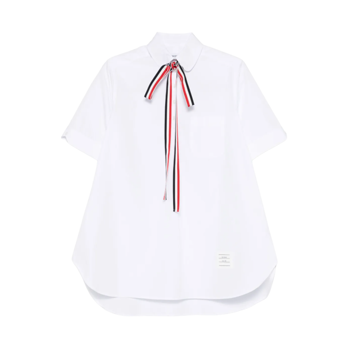 FTU371G-03113-100 (W) Thom Browne RWB Bow Shirt White