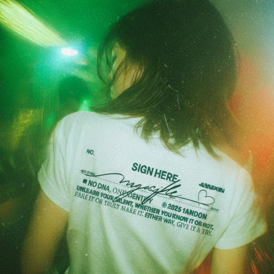 [예약 판매] 원엔온 네임택 티셔츠 화이트 그린([예약 판매] 1ANDON NAME TAG T-shirt White Green) - 2