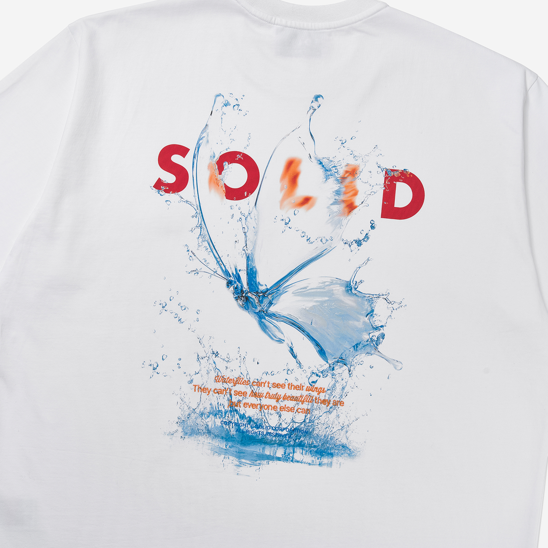 솔리드 옴므 블랙 워터 버터플라이 티셔츠 화이트 - 24SS(Solid Homme Black Water Butterfly T-Shirt White - 24SS) - 3