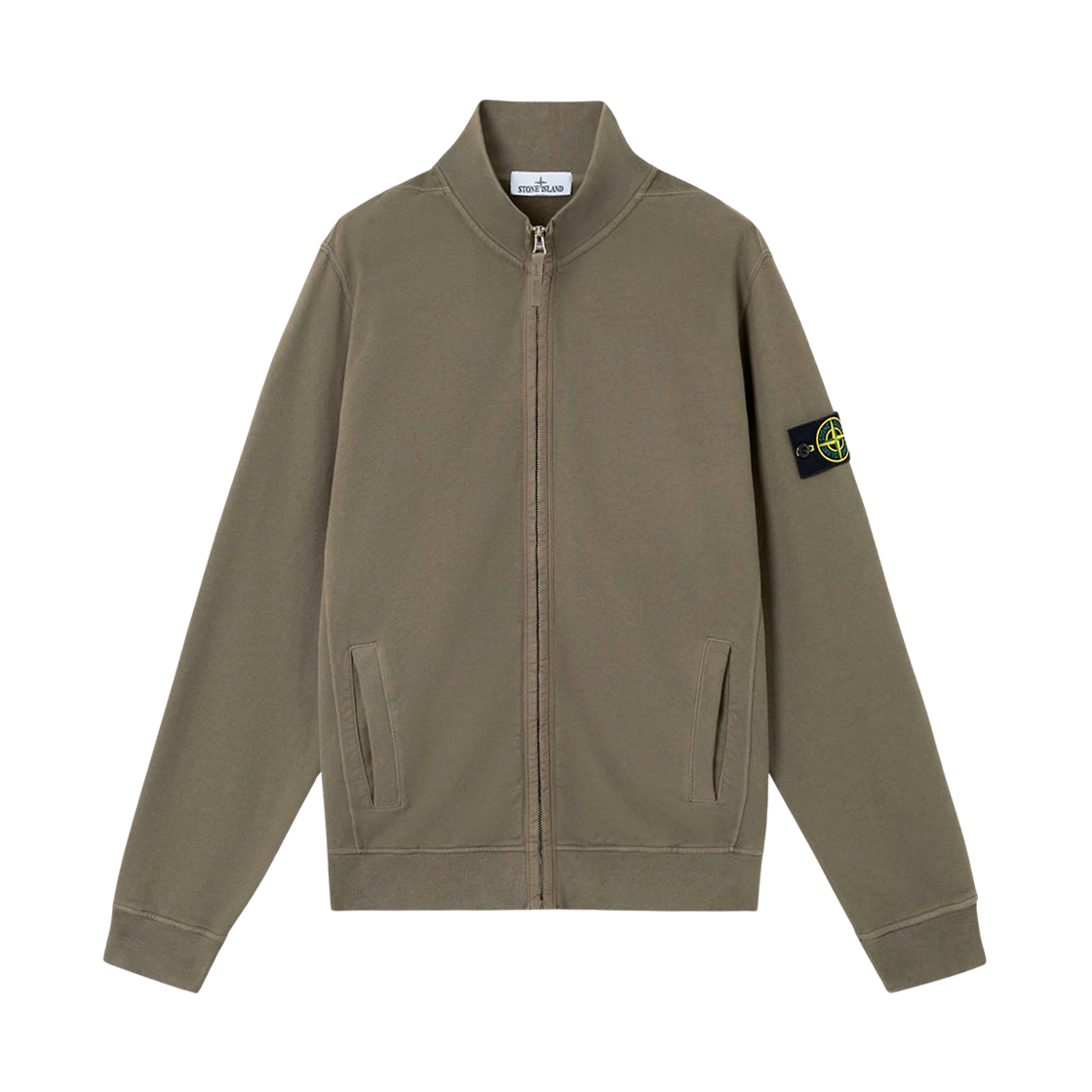 811560720-V0075 Stone Island 60720 Brushed Organic Cotton Fleece Pockets Full Zip Sweatshirt Walnut Brown - 24FW