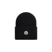 (W) Moncler Wool Beanie Black - 25FW