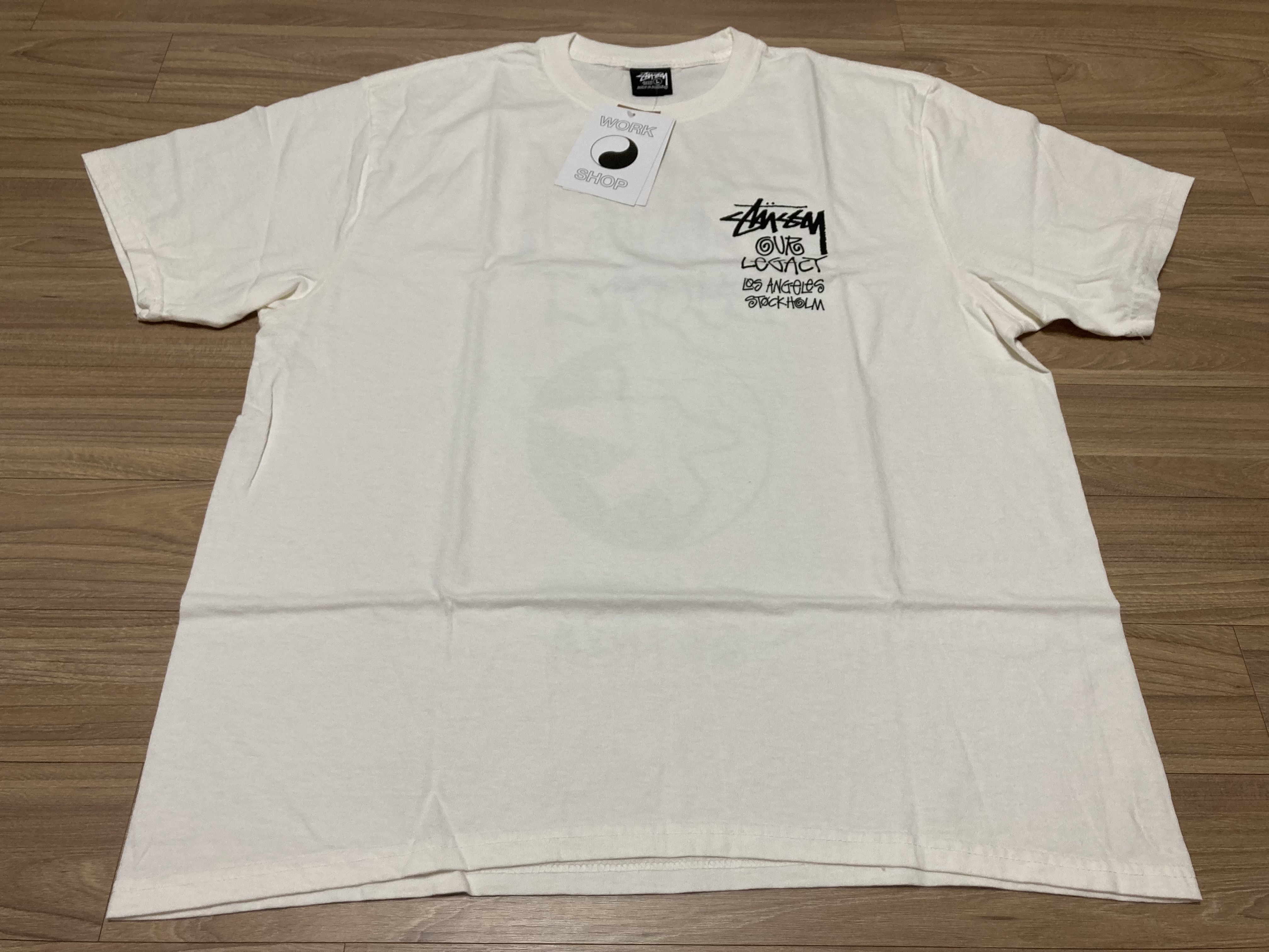 Stussy x Our Legacy Surfman Pigment Dyed T-Shirt Natural 착용 스타일 - 1
