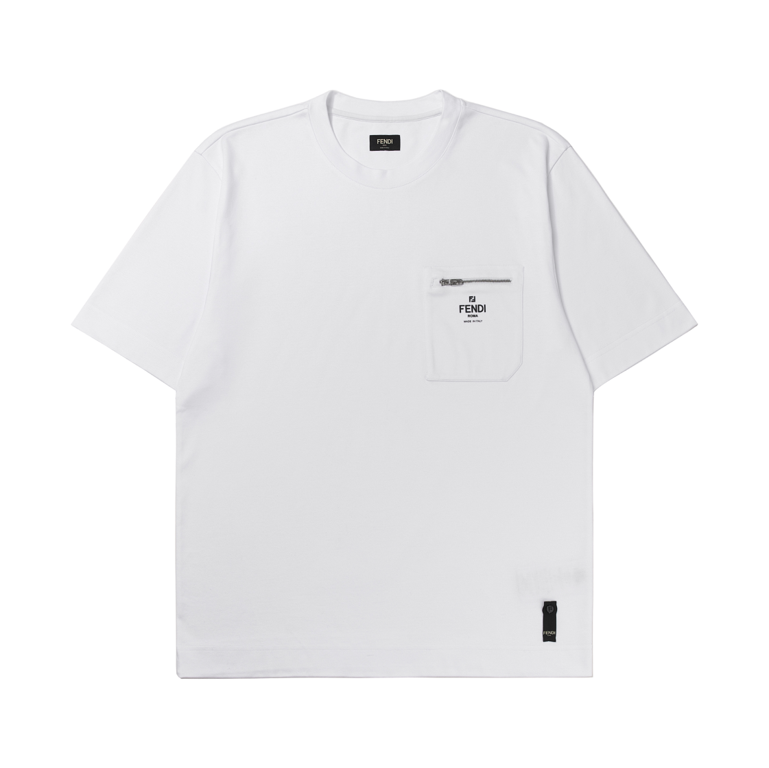 펜디 코튼 티셔츠 화이트(Fendi Cotton T-Shirt White) - 1