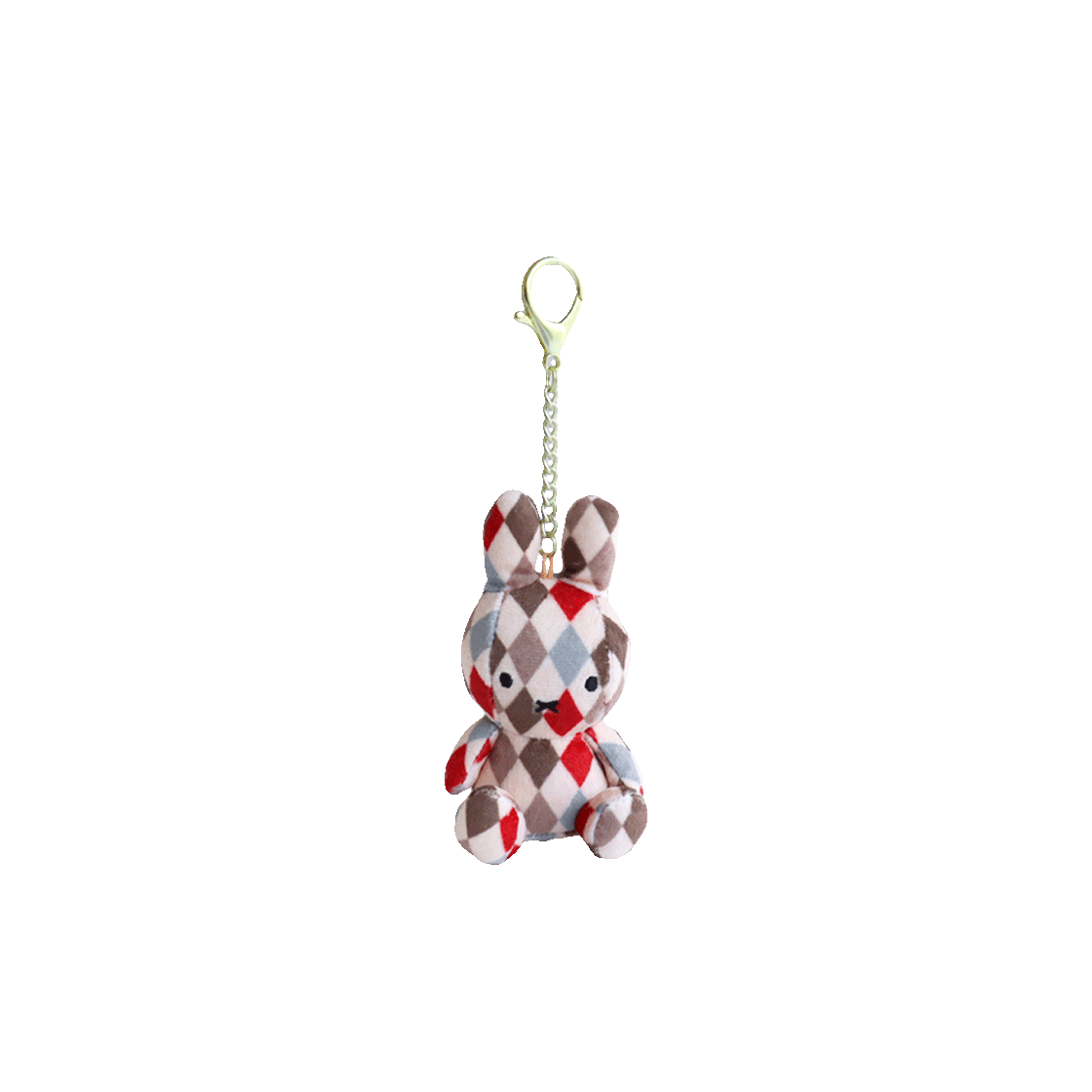 3141-100 Many a Little MIFFY keychain Red bean Check Pattern