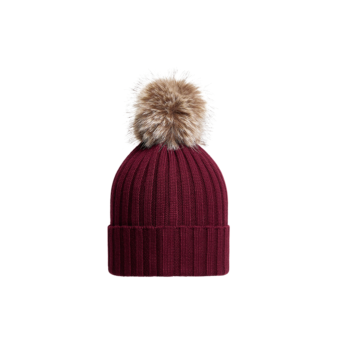 (W) 몽클레르 폼폼 울 비니 버건디 - 25FW((W) Moncler Wool Beanie with Pom Pom Burgundy - 25FW) - 2
