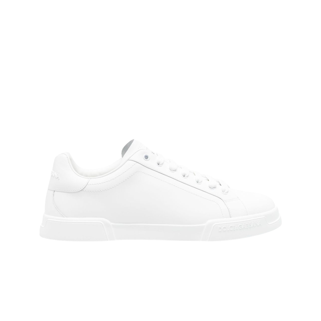 CS2332A106580002 Dolce & Gabbana Leather Sneakers with Portofino Light White