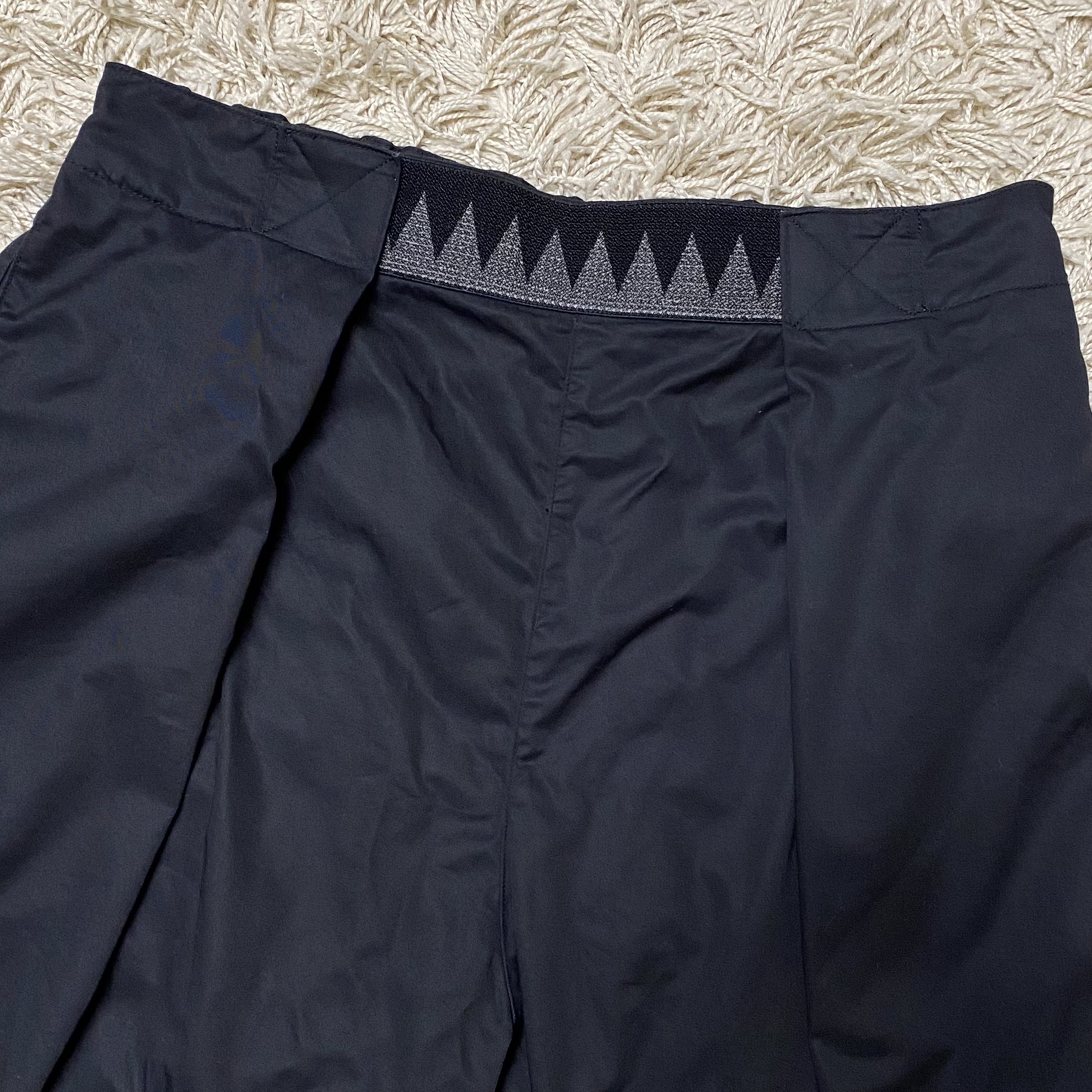 Kapital Combed Burberry Easy Beach Go Pants Black 착용 스타일 - 1