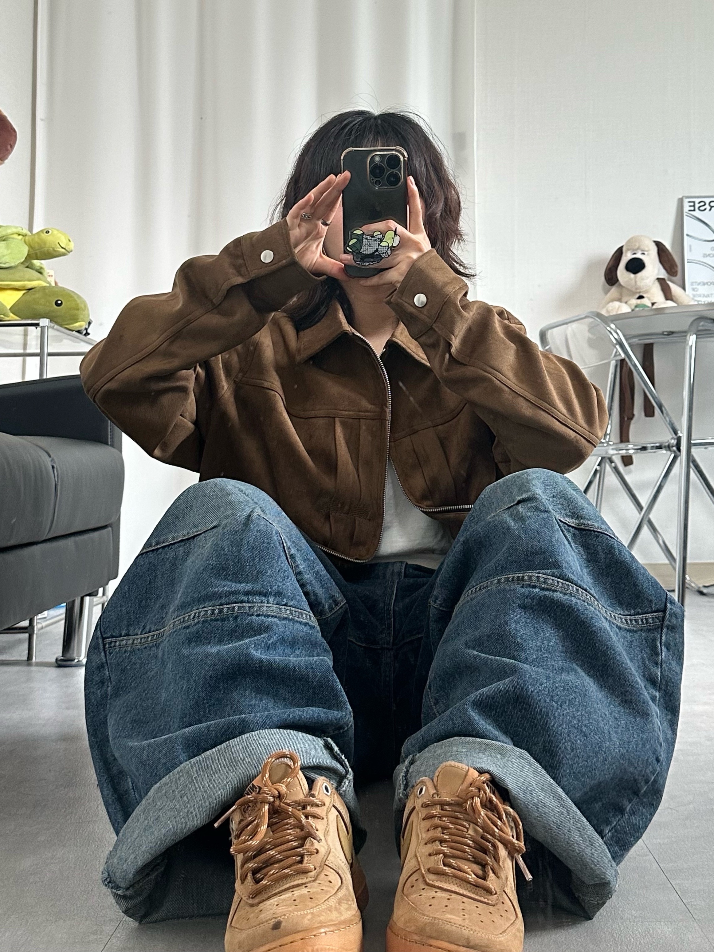 (W) Nike Air Force 1 '07 WB Flax Wheat 착용 스타일 - 2