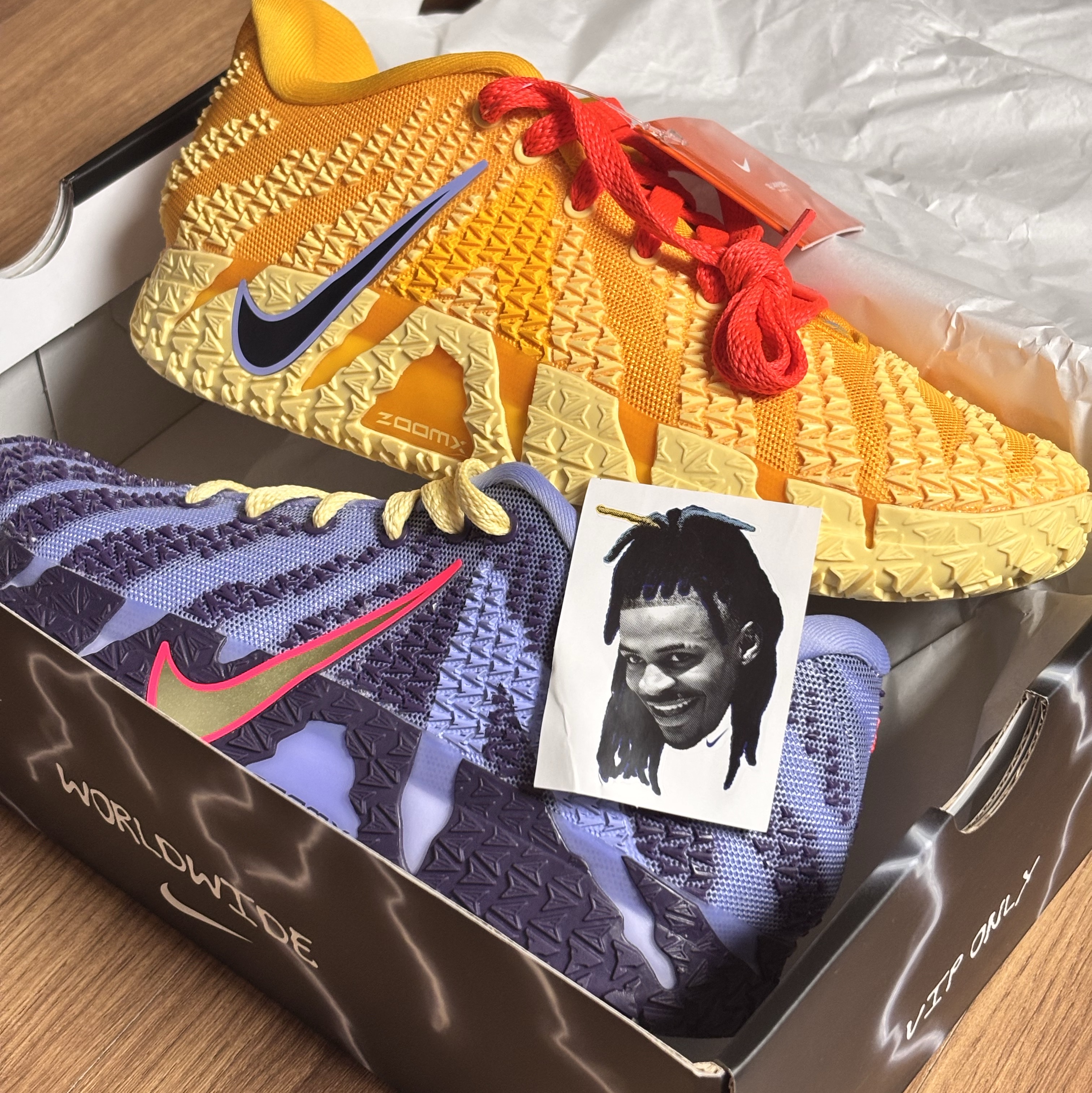 Nike Ja 3 EP University Gold Soft Yellow 착용 스타일