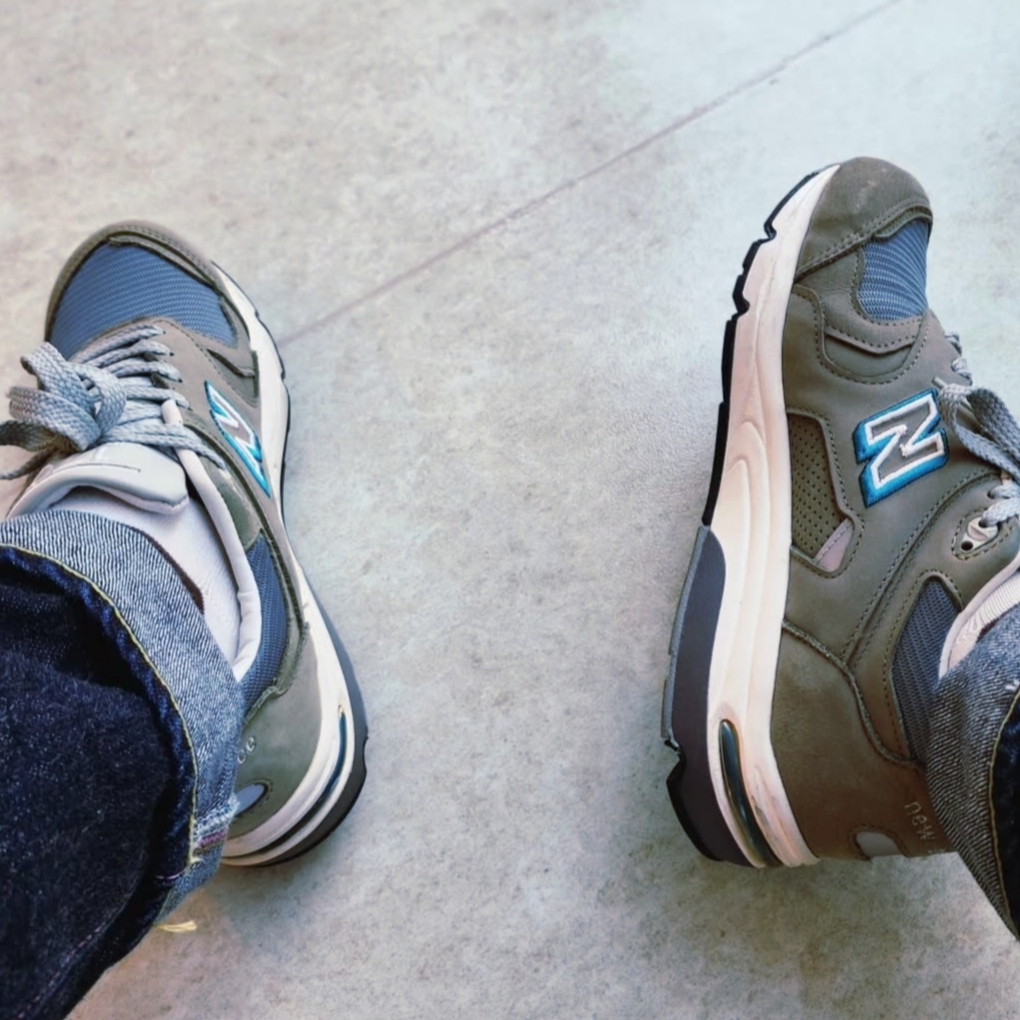New Balance 1700 Made in USA Brown Steel Blue 착용 스타일