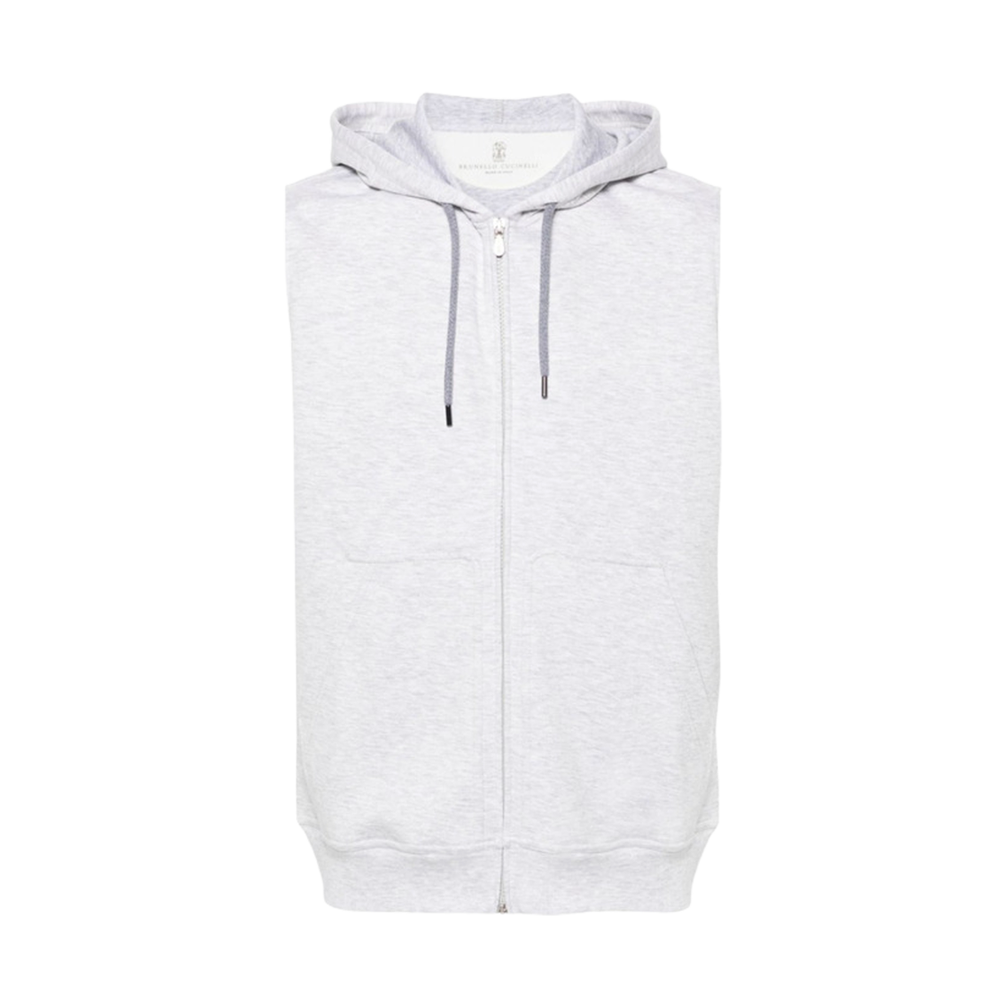 브루넬로 쿠치넬리 코튼 후드 베스트 그레이(Brunello Cucinelli Cotton Hooded Vest Grey)
